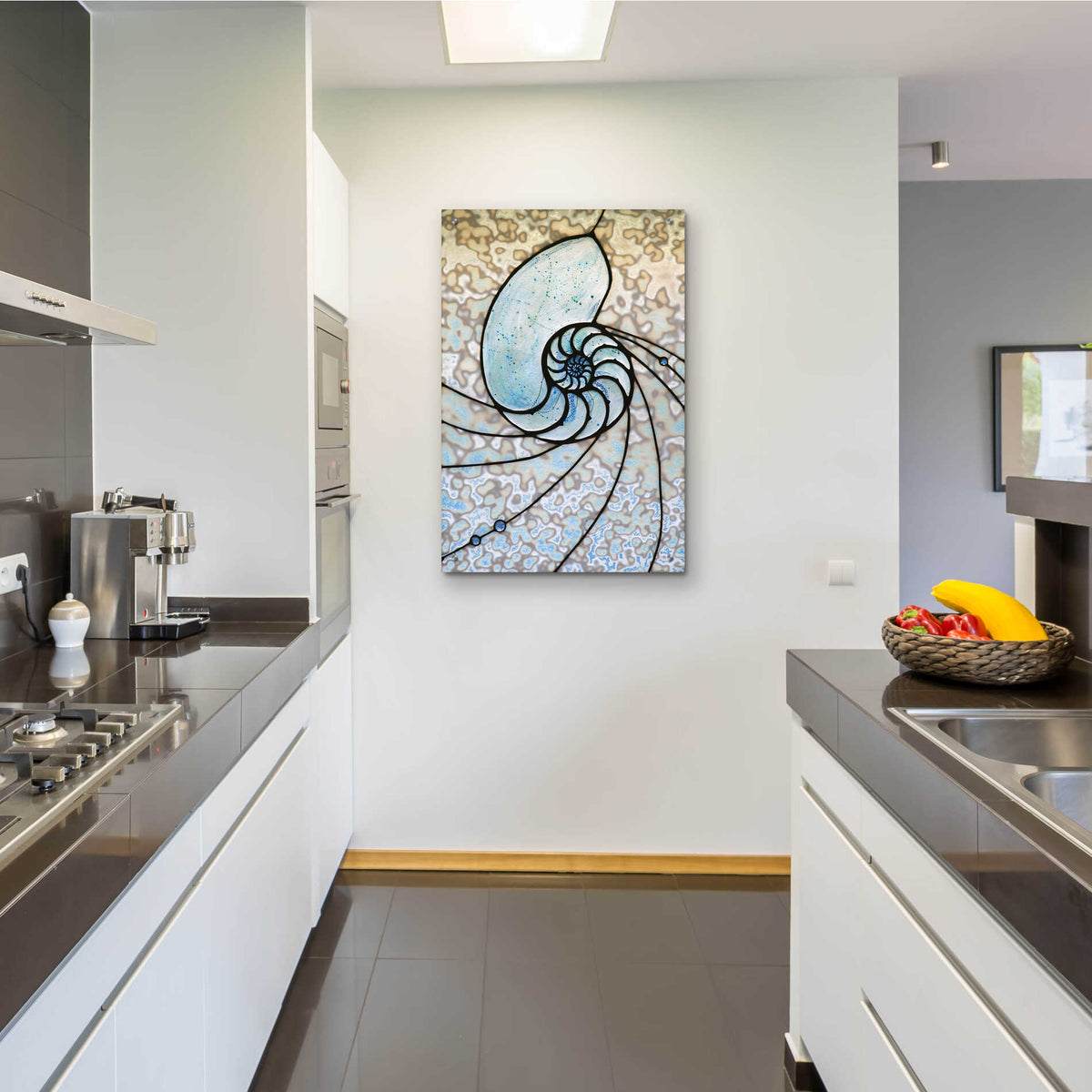 Epic Art 'Shell' by Rita Shimelfarb, Acrylic Glass Wall Art,24x36