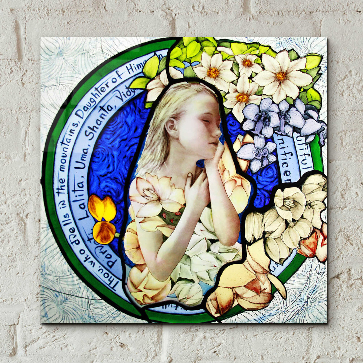 Epic Art 'Shakti' by Rita Shimelfarb, Acrylic Glass Wall Art,12x12