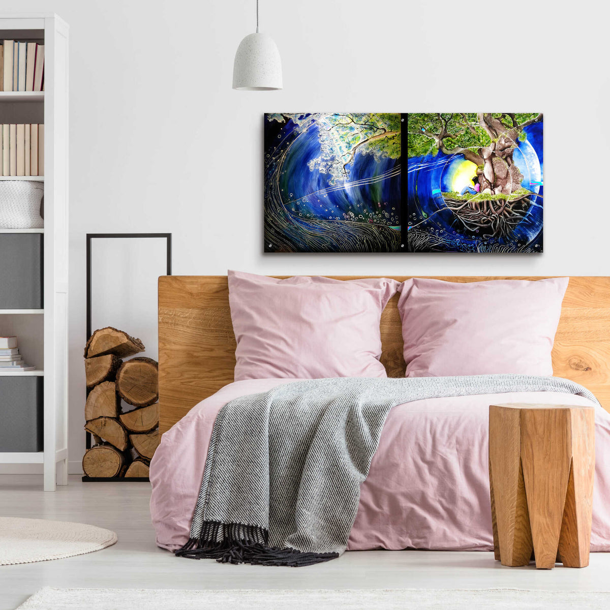 Epic Art 'Refuge' by Rita Shimelfarb, Acrylic Glass Wall Art,48x24