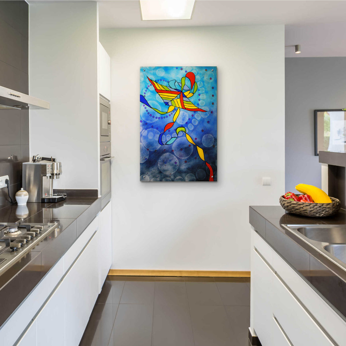 Epic Art 'Kite Transmitted' by Rita Shimelfarb, Acrylic Glass Wall Art,24x36