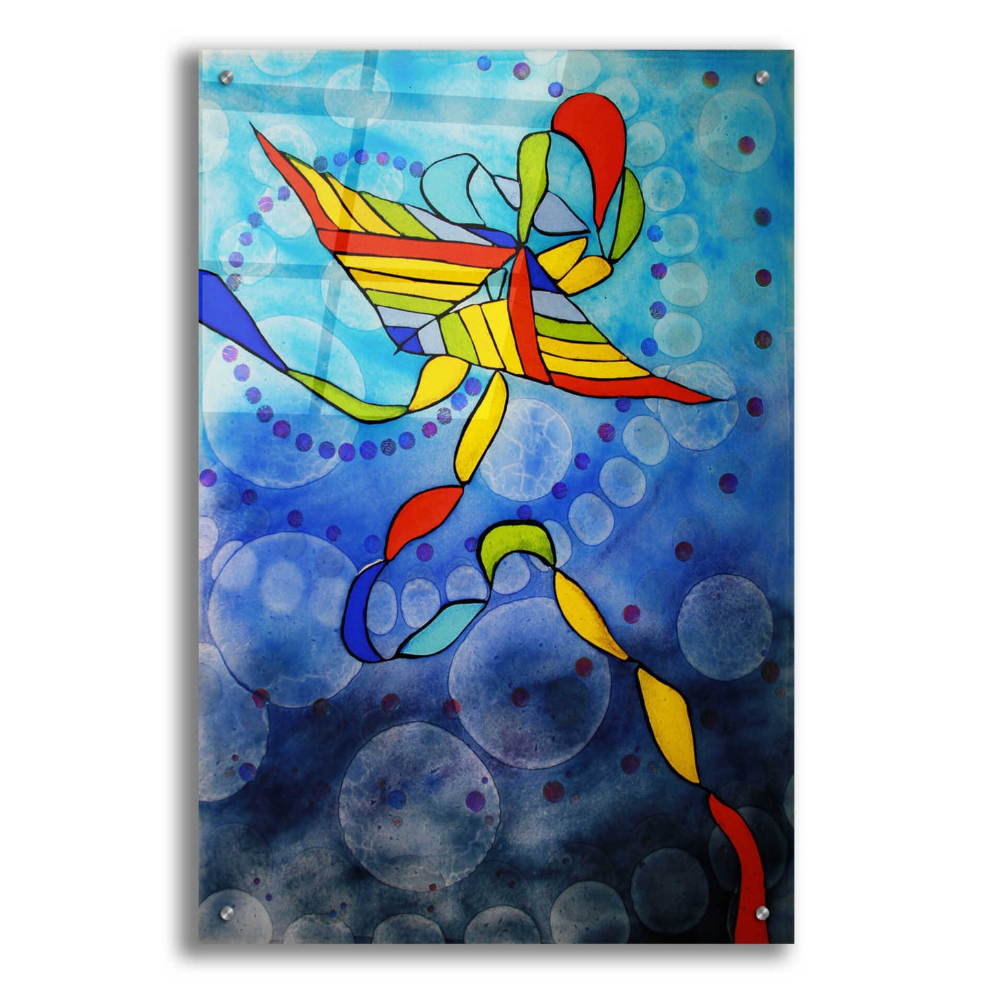 Epic Art 'Kite Transmitted' by Rita Shimelfarb, Acrylic Glass Wall Art,24x36