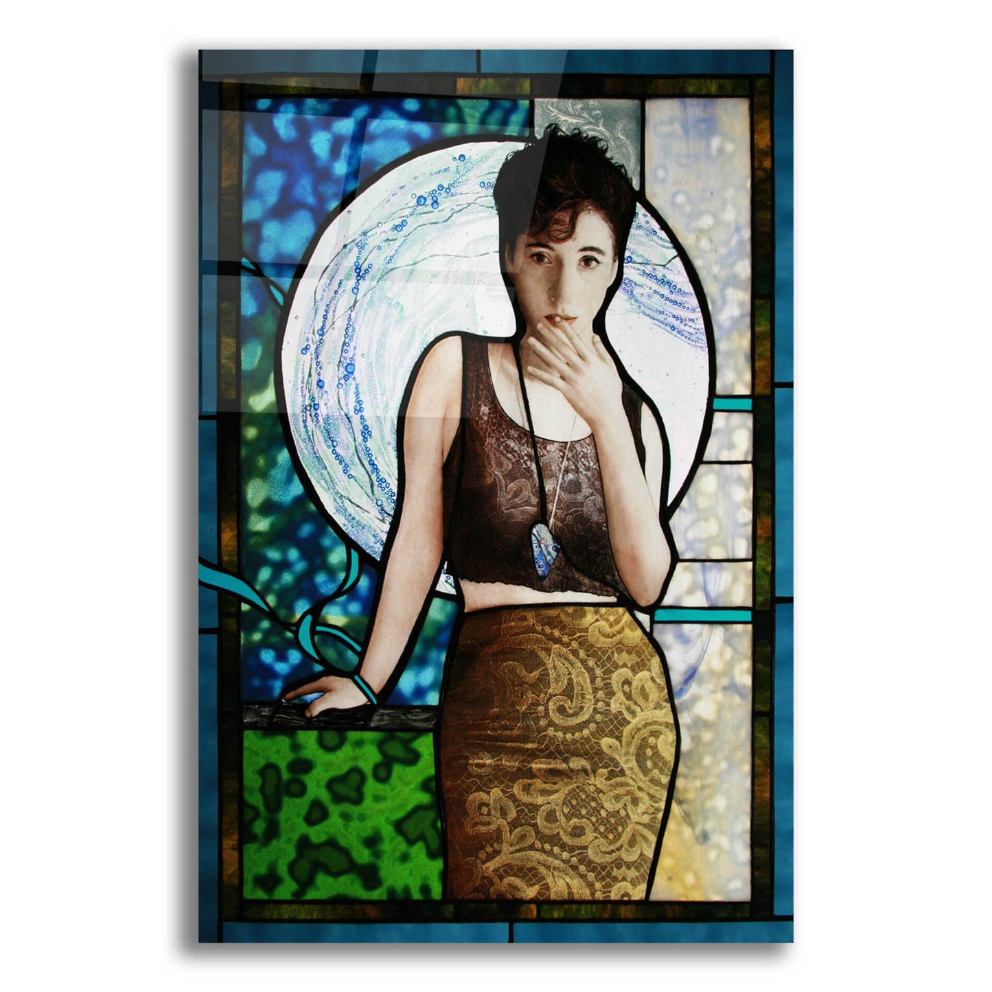 Epic Art 'Blueheart' by Rita Shimelfarb, Acrylic Glass Wall Art