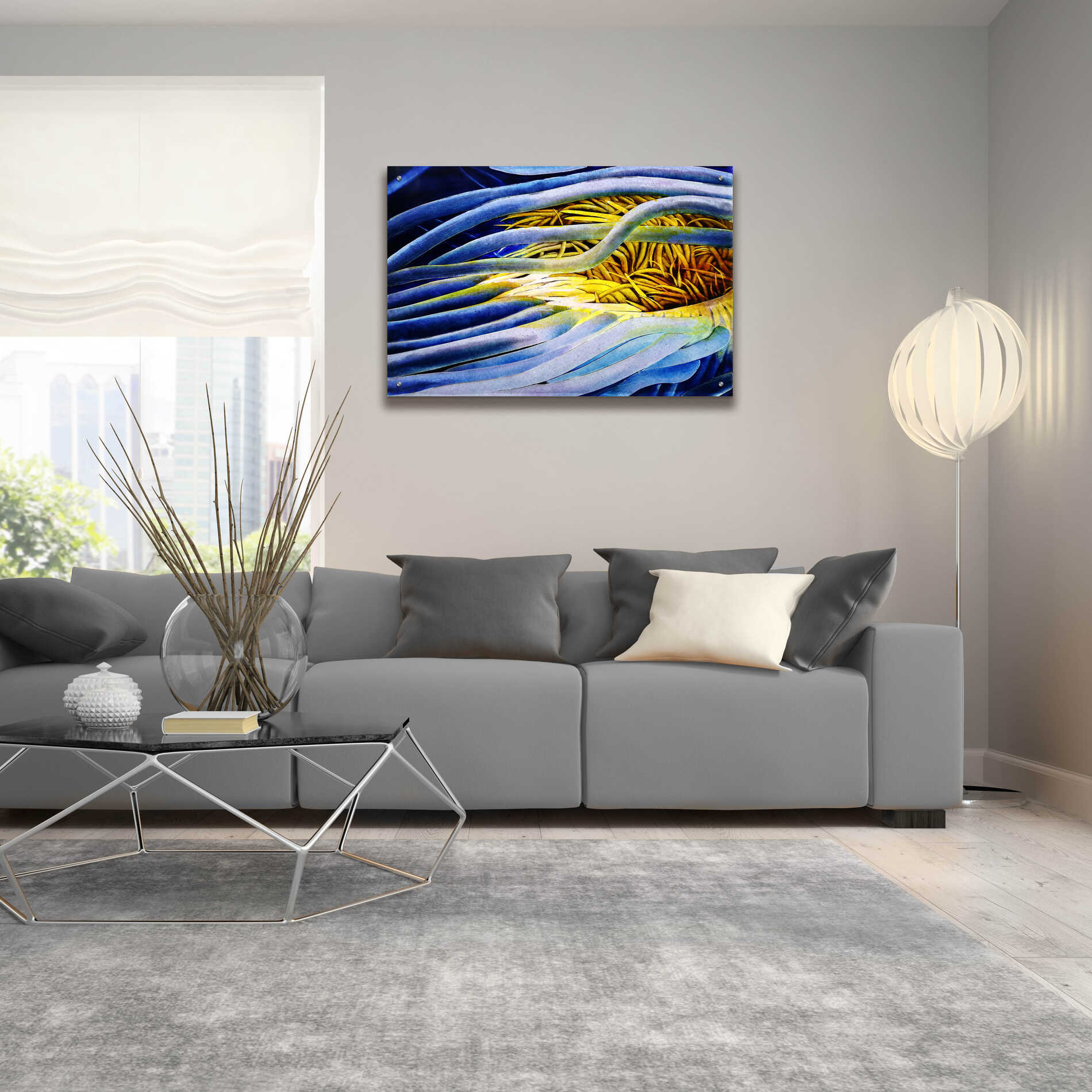 Epic Art 'Anemone Cerianthid' by Rita Shimelfarb, Acrylic Glass Wall Art,36x24