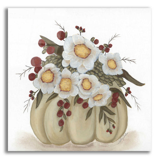 Epic Art 'Floral Pumpkin' by Ashley Justice, Acrylic Glass Wall Art