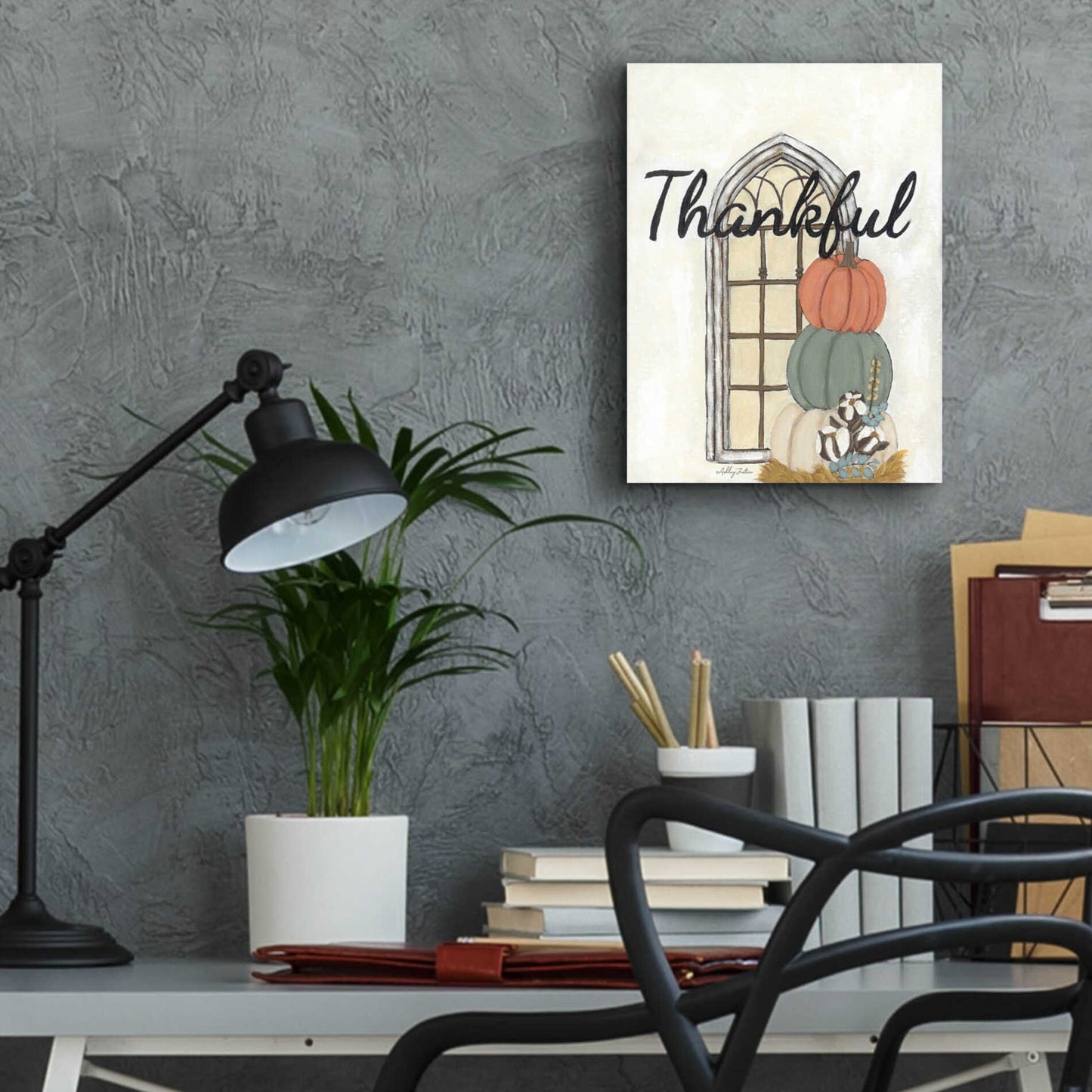 Epic Art 'Fall Thankful' by Ashley Justice, Acrylic Glass Wall Art,12x16