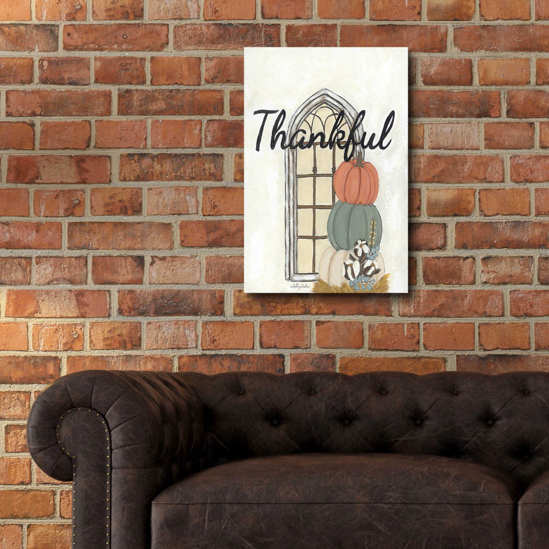 Epic Art 'Fall Thankful' by Ashley Justice, Acrylic Glass Wall Art,16x24