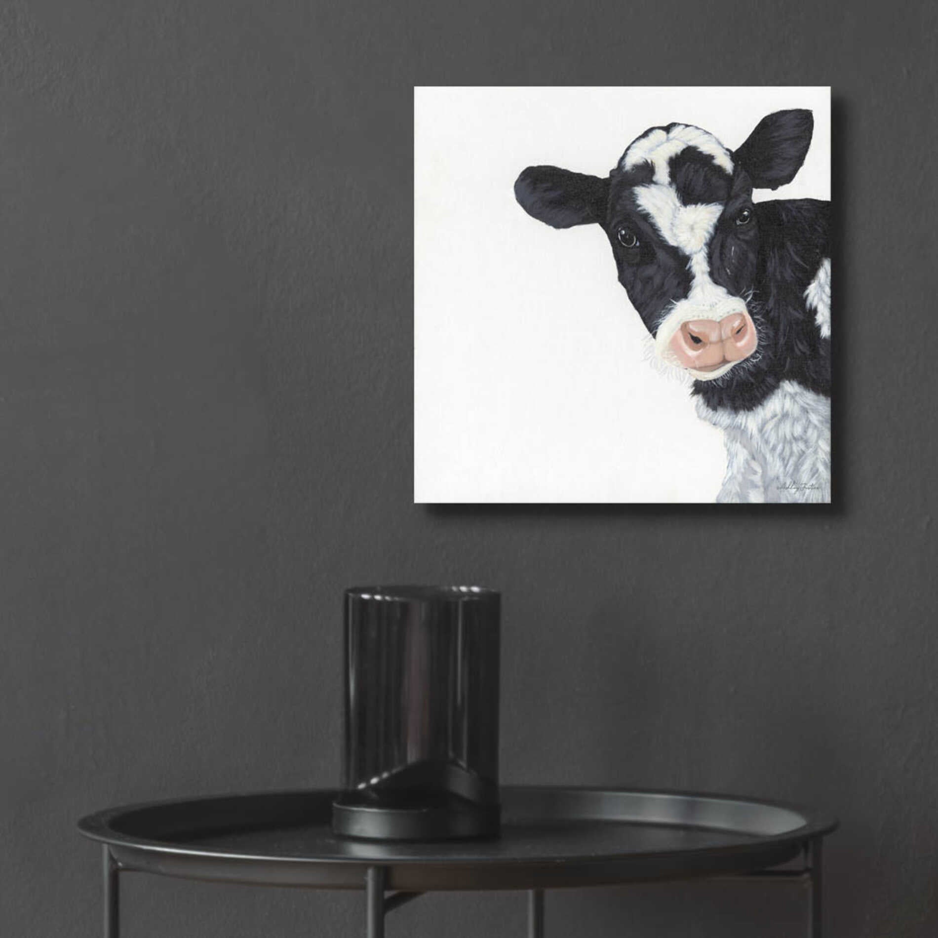 Epic Art 'Cow' by Ashley Justice, Acrylic Glass Wall Art,12x12