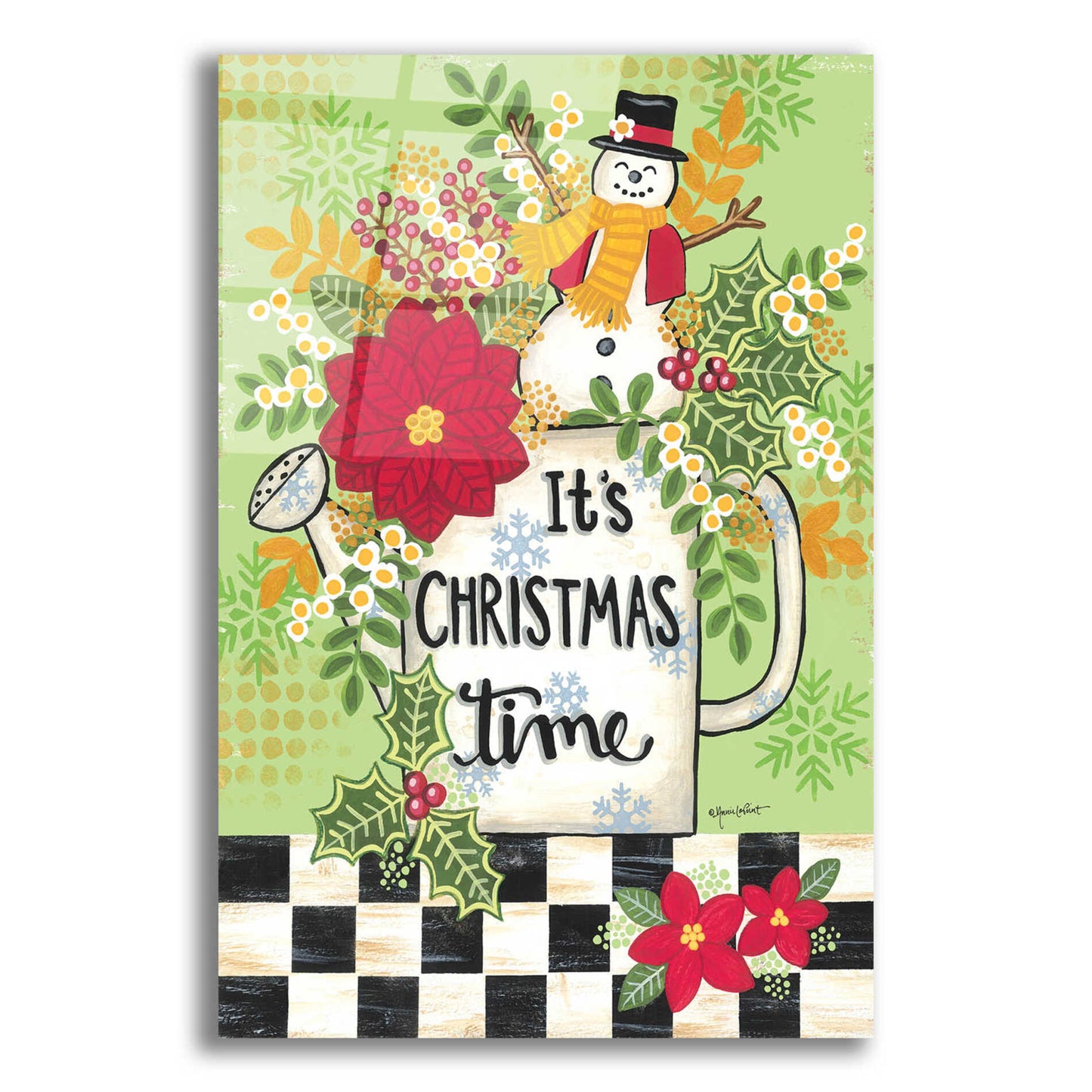 Epic Art 'It's Christmas Time' by Annie LaPoint, Acrylic Glass Wall Art,16x24