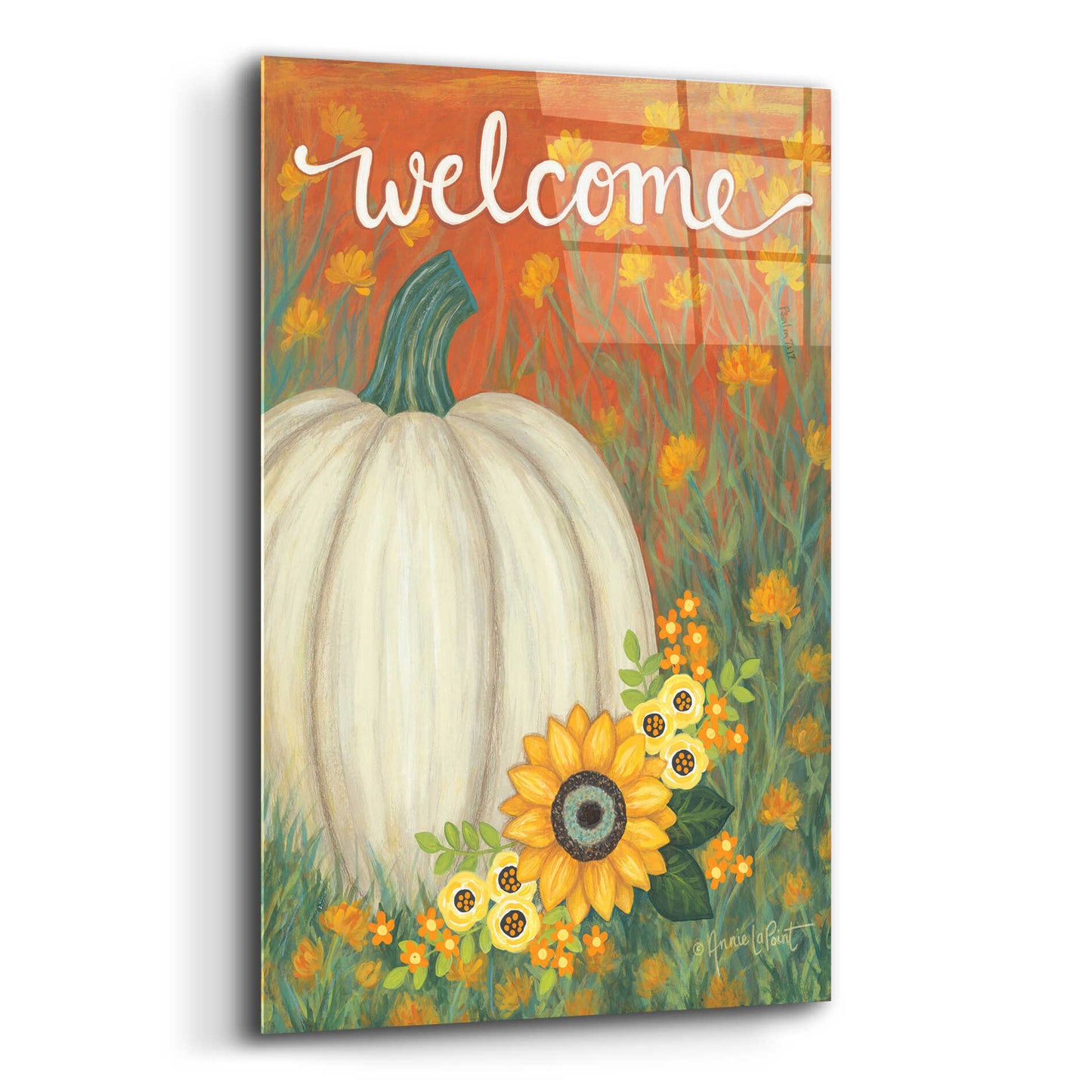 Epic Art 'Pumpkin Patch' by Annie LaPoint, Acrylic Glass Wall Art,12x16