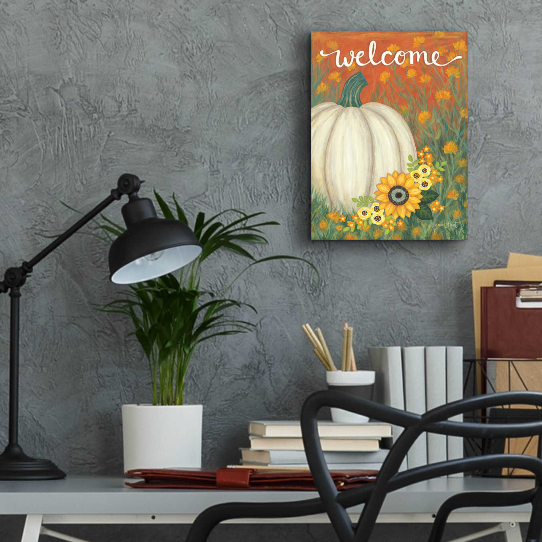 Epic Art 'Pumpkin Patch' by Annie LaPoint, Acrylic Glass Wall Art,12x16