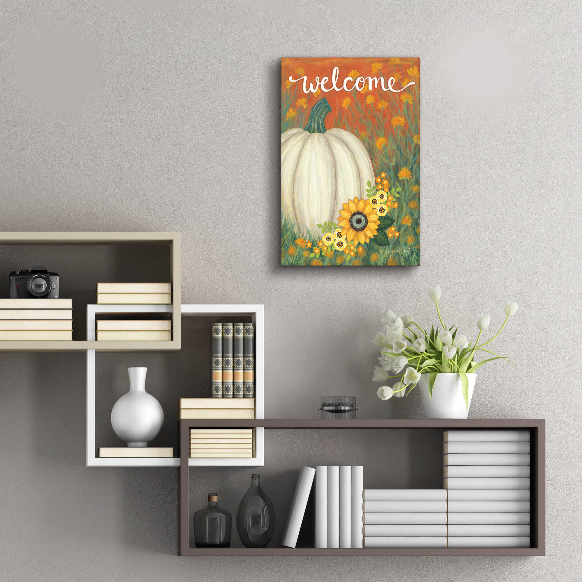 Epic Art 'Pumpkin Patch' by Annie LaPoint, Acrylic Glass Wall Art,16x24