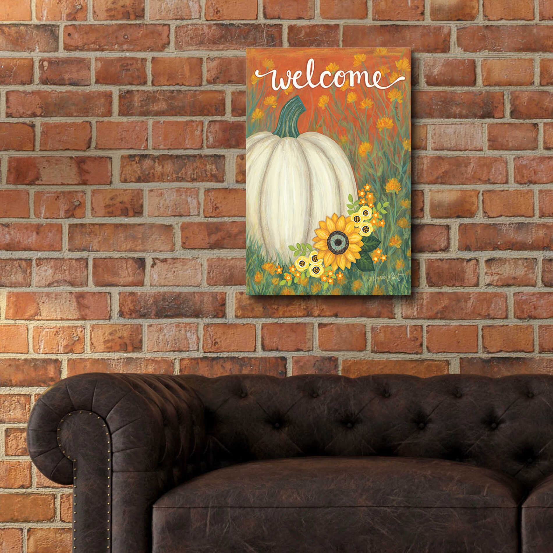 Epic Art 'Pumpkin Patch' by Annie LaPoint, Acrylic Glass Wall Art,16x24