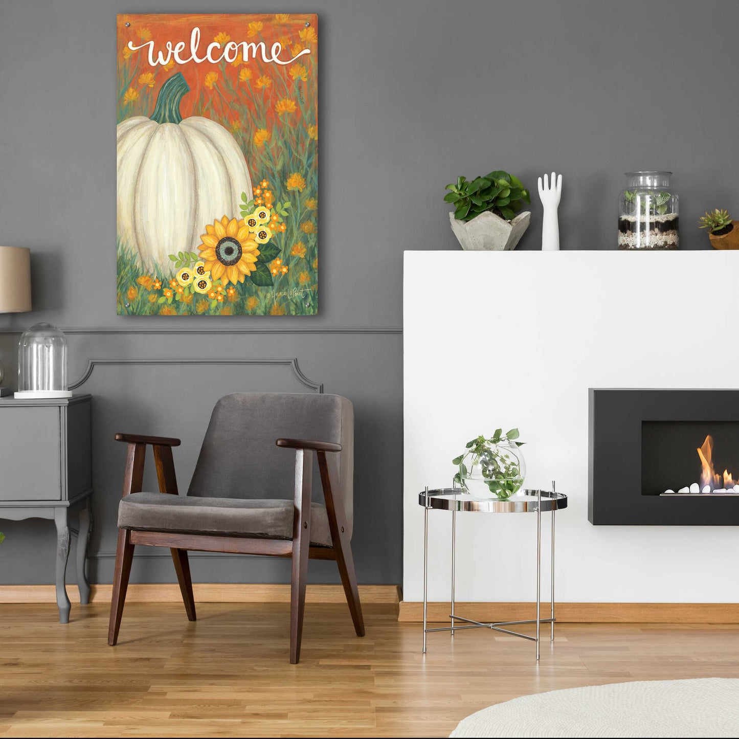 Epic Art 'Pumpkin Patch' by Annie LaPoint, Acrylic Glass Wall Art,24x36
