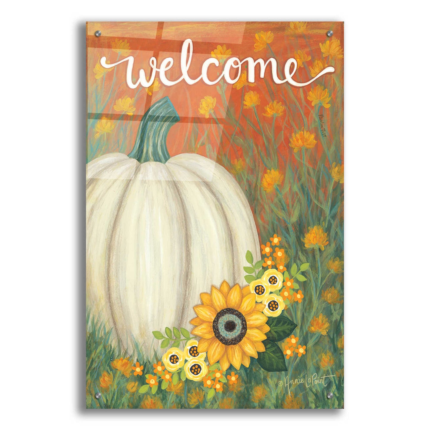 Epic Art 'Pumpkin Patch' by Annie LaPoint, Acrylic Glass Wall Art,24x36