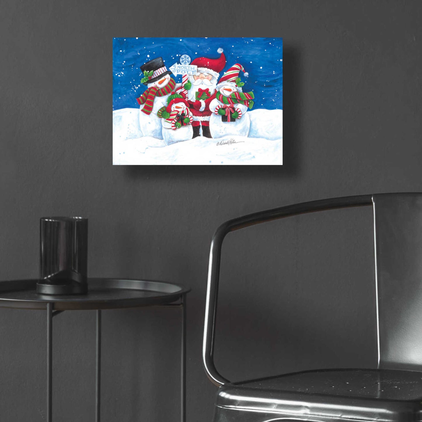 Epic Art 'North Pole Friends' by Diane Kater, Acrylic Glass Wall Art,16x12