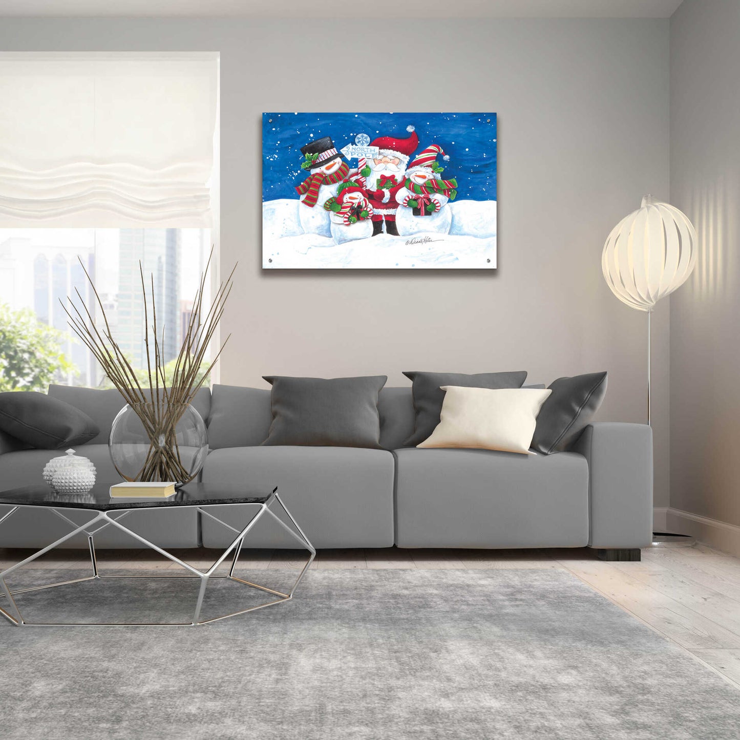 Epic Art 'North Pole Friends' by Diane Kater, Acrylic Glass Wall Art,36x24