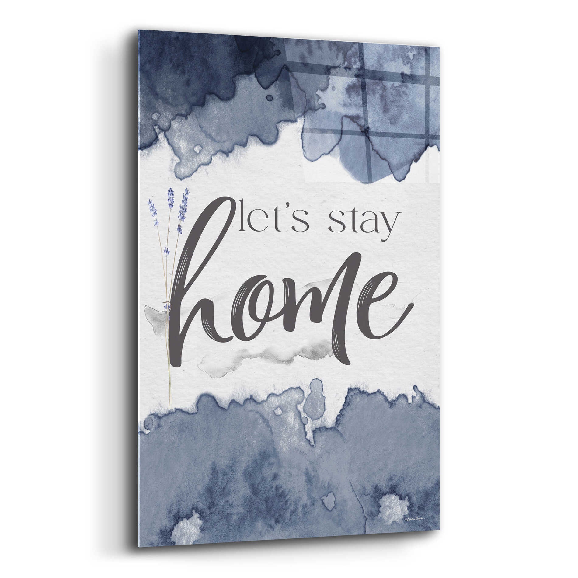 Epic Art 'Let's Stay Home' by Susie Boyer, Acrylic Glass Wall Art,12x16