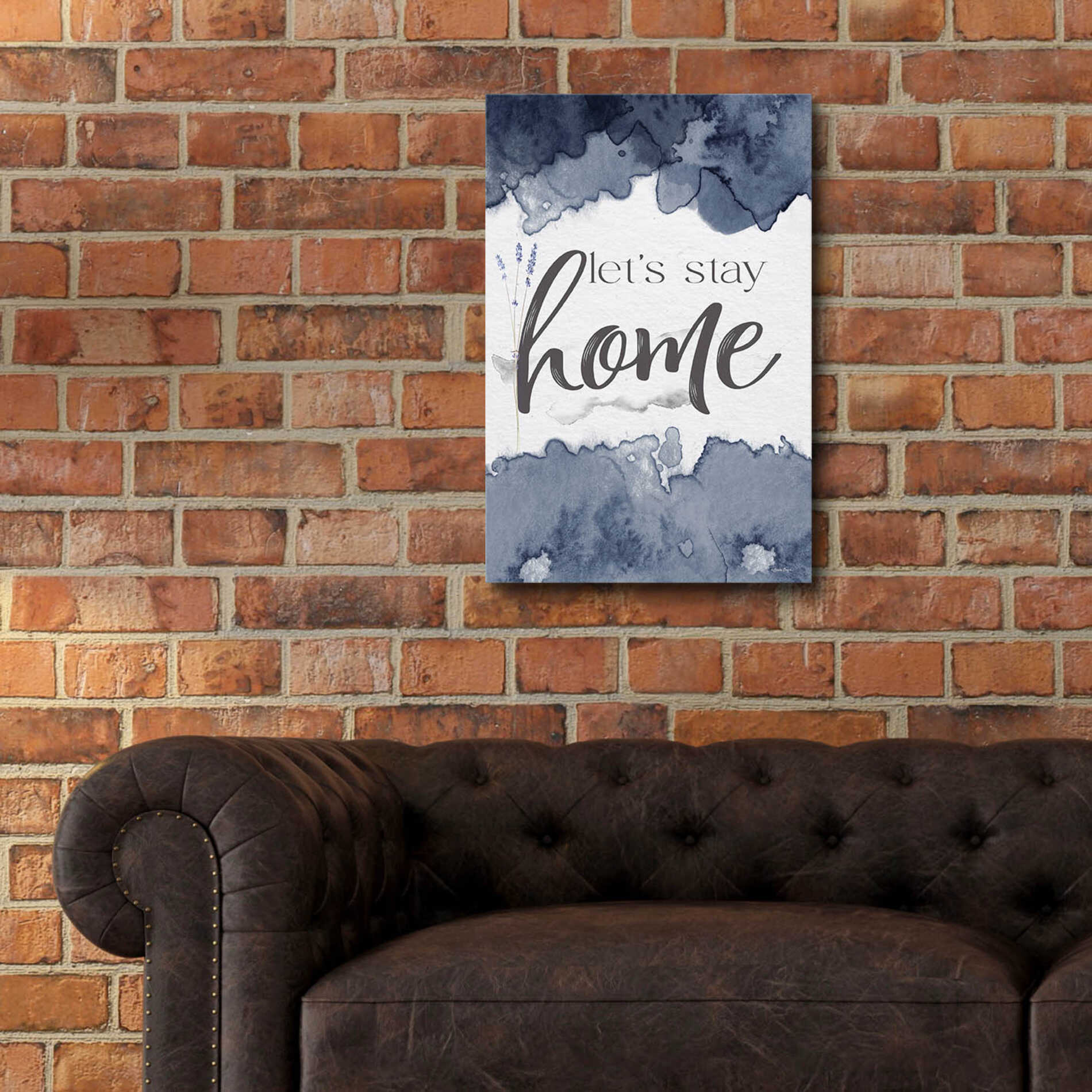 Epic Art 'Let's Stay Home' by Susie Boyer, Acrylic Glass Wall Art,16x24