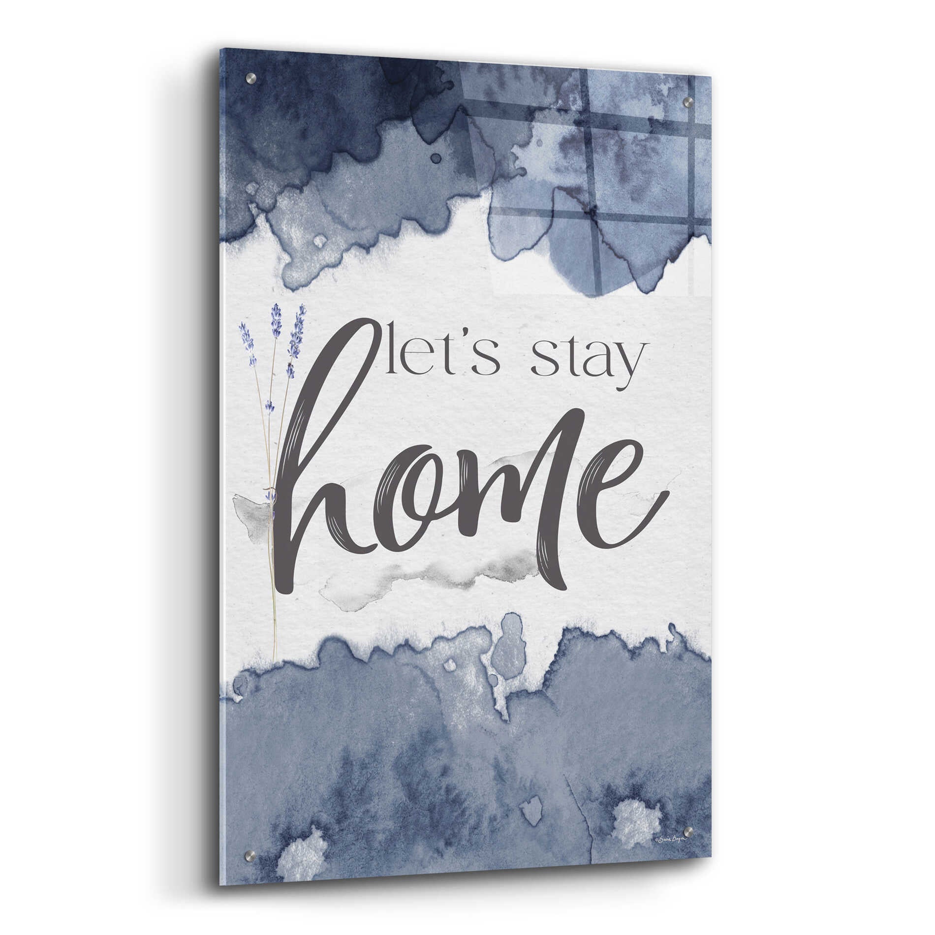 Epic Art 'Let's Stay Home' by Susie Boyer, Acrylic Glass Wall Art,24x36