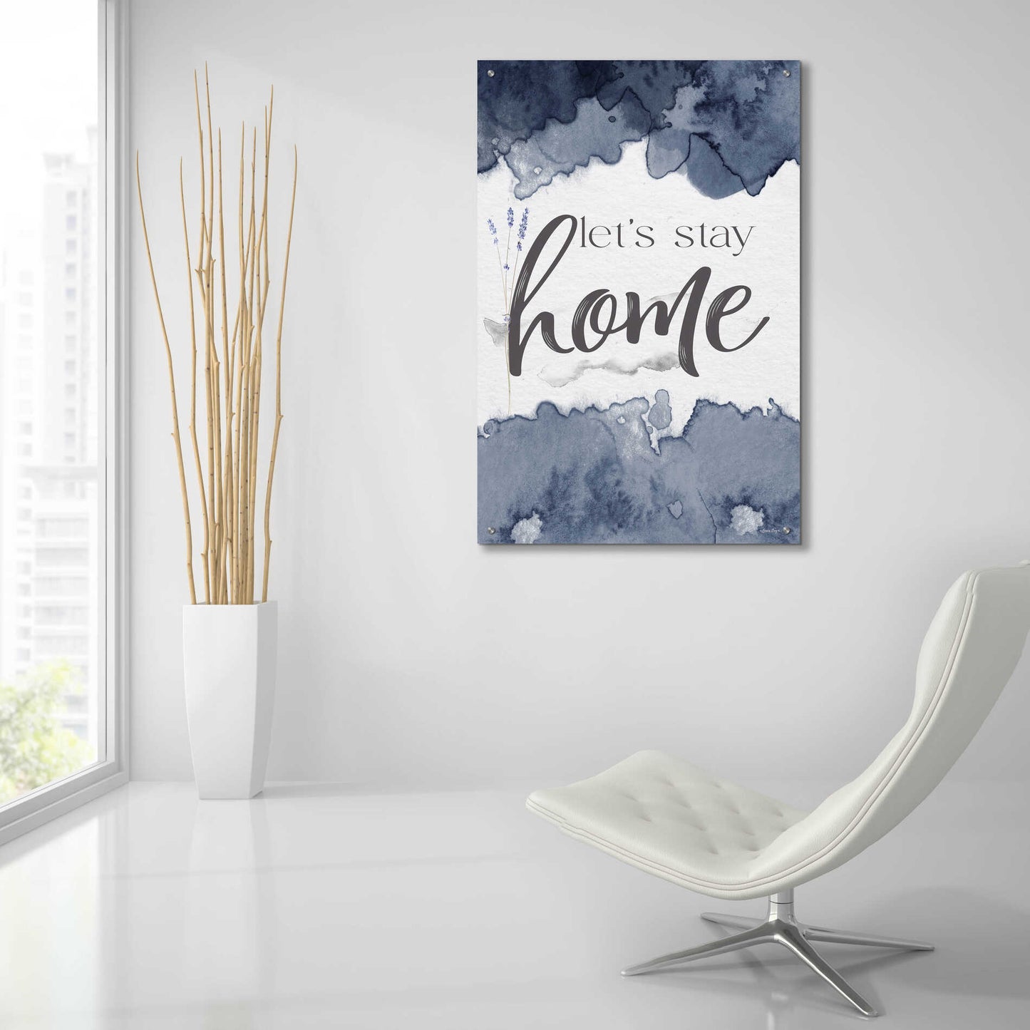 Epic Art 'Let's Stay Home' by Susie Boyer, Acrylic Glass Wall Art,24x36