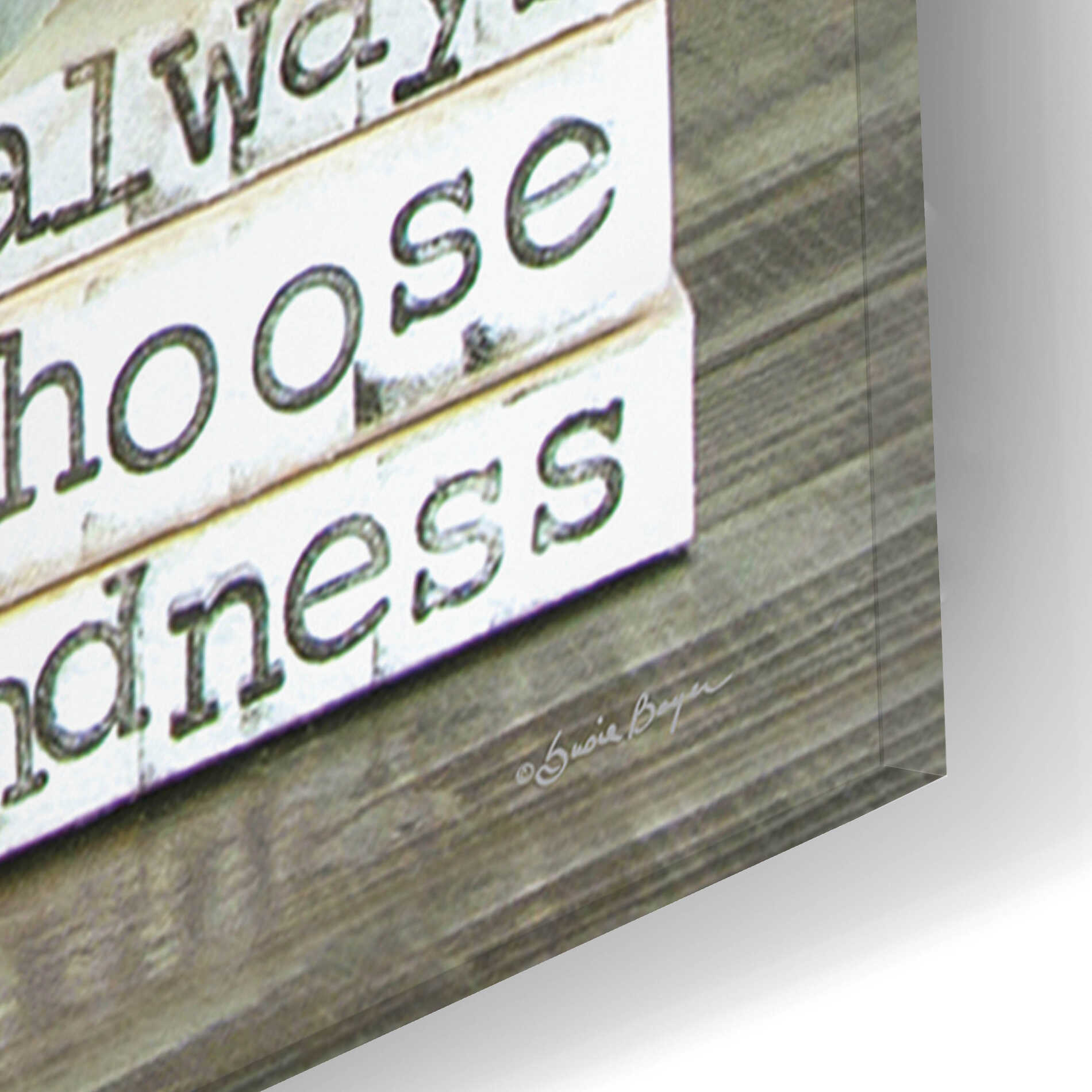 Epic Art 'Always Choose Kindness' by Susie Boyer, Acrylic Glass Wall Art,16x24