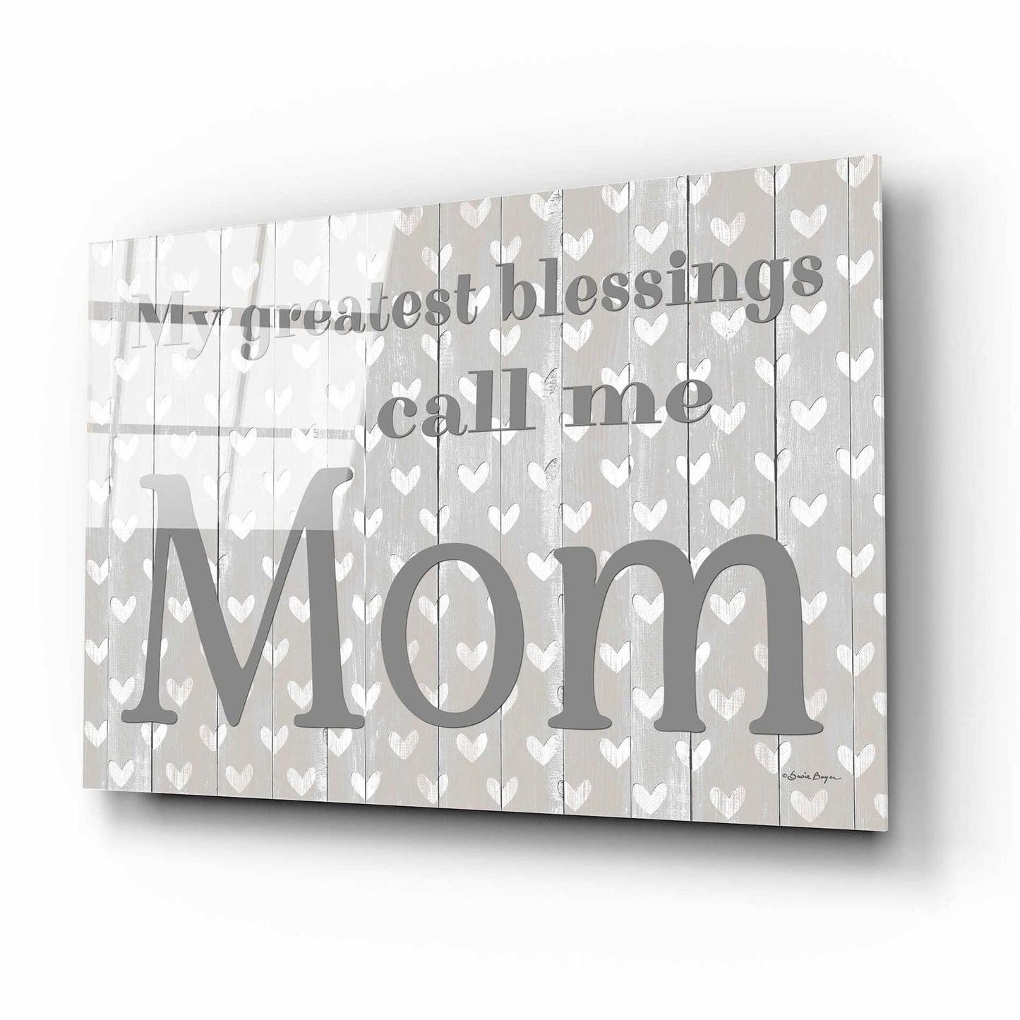 Epic Art 'My Greatest Blessings Call Me Mom' by Susie Boyer, Acrylic Glass Wall Art,16x12