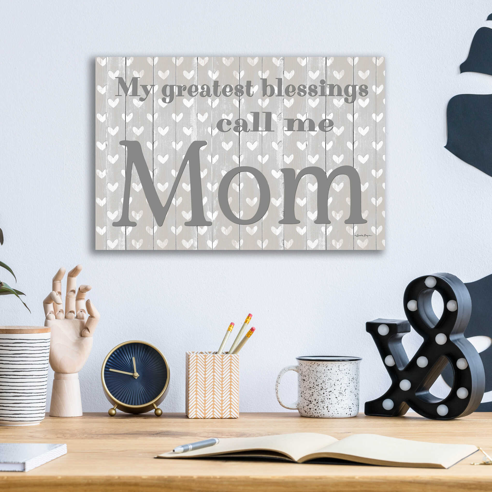 Epic Art 'My Greatest Blessings Call Me Mom' by Susie Boyer, Acrylic Glass Wall Art,16x12