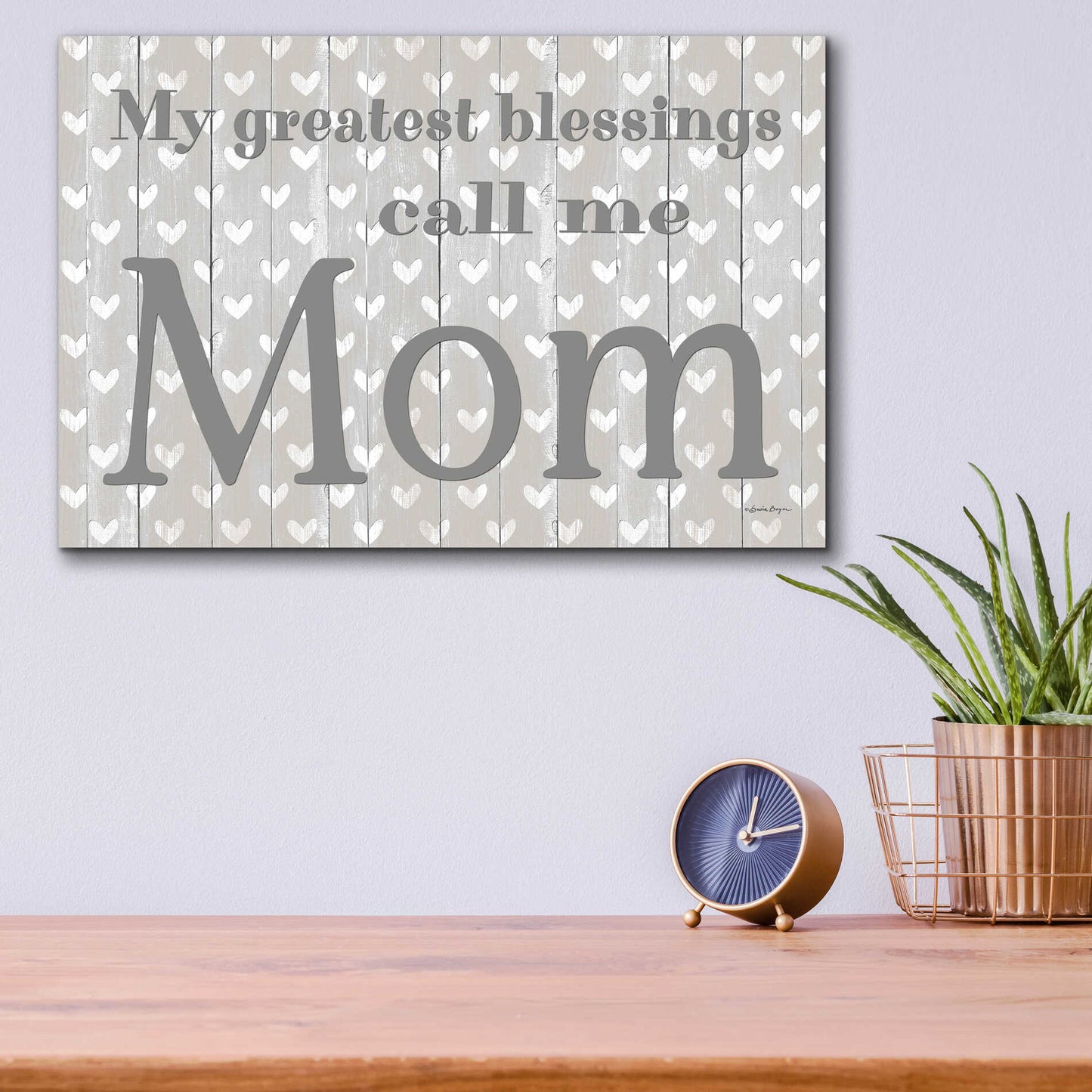 Epic Art 'My Greatest Blessings Call Me Mom' by Susie Boyer, Acrylic Glass Wall Art,16x12