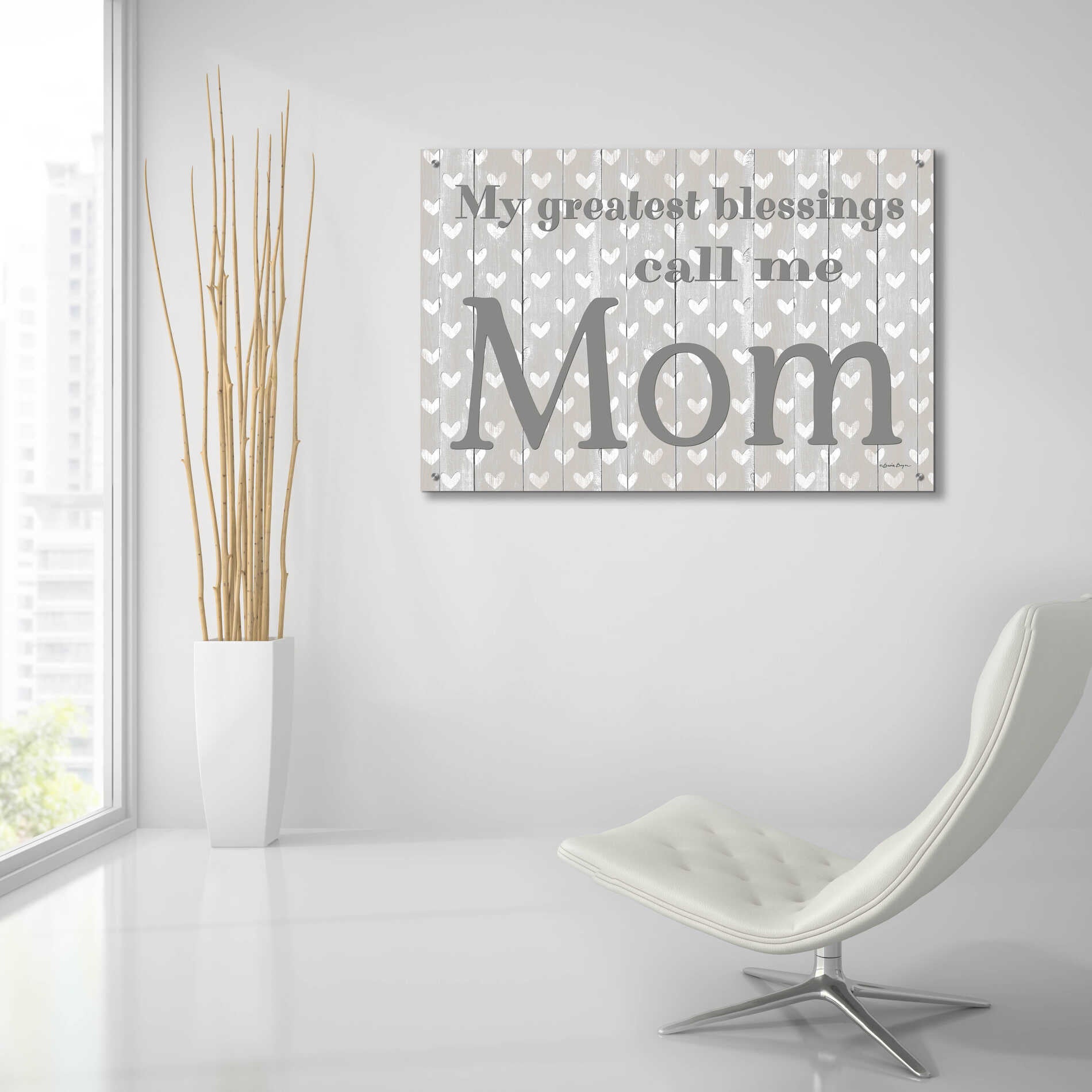 Epic Art 'My Greatest Blessings Call Me Mom' by Susie Boyer, Acrylic Glass Wall Art,36x24