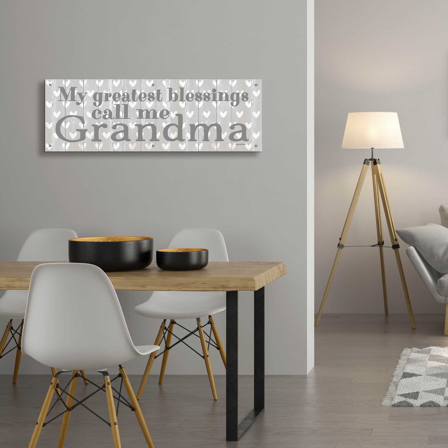 Epic Art 'My Greatest Blessings Call Me Grandma' by Susie Boyer, Acrylic Glass Wall Art,48x16