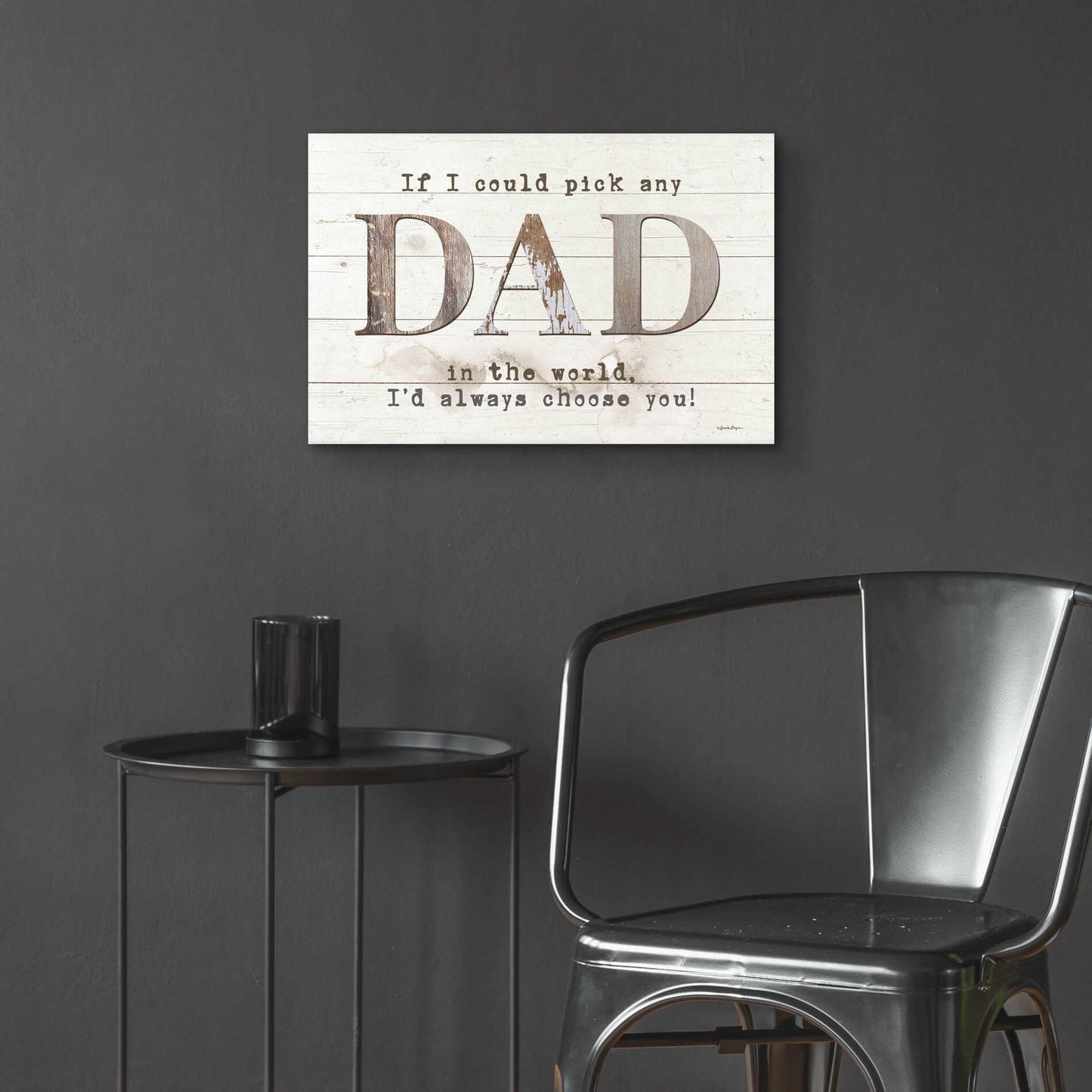 Epic Art 'Dad - I'd Pick You' by Susie Boyer, Acrylic Glass Wall Art,24x16