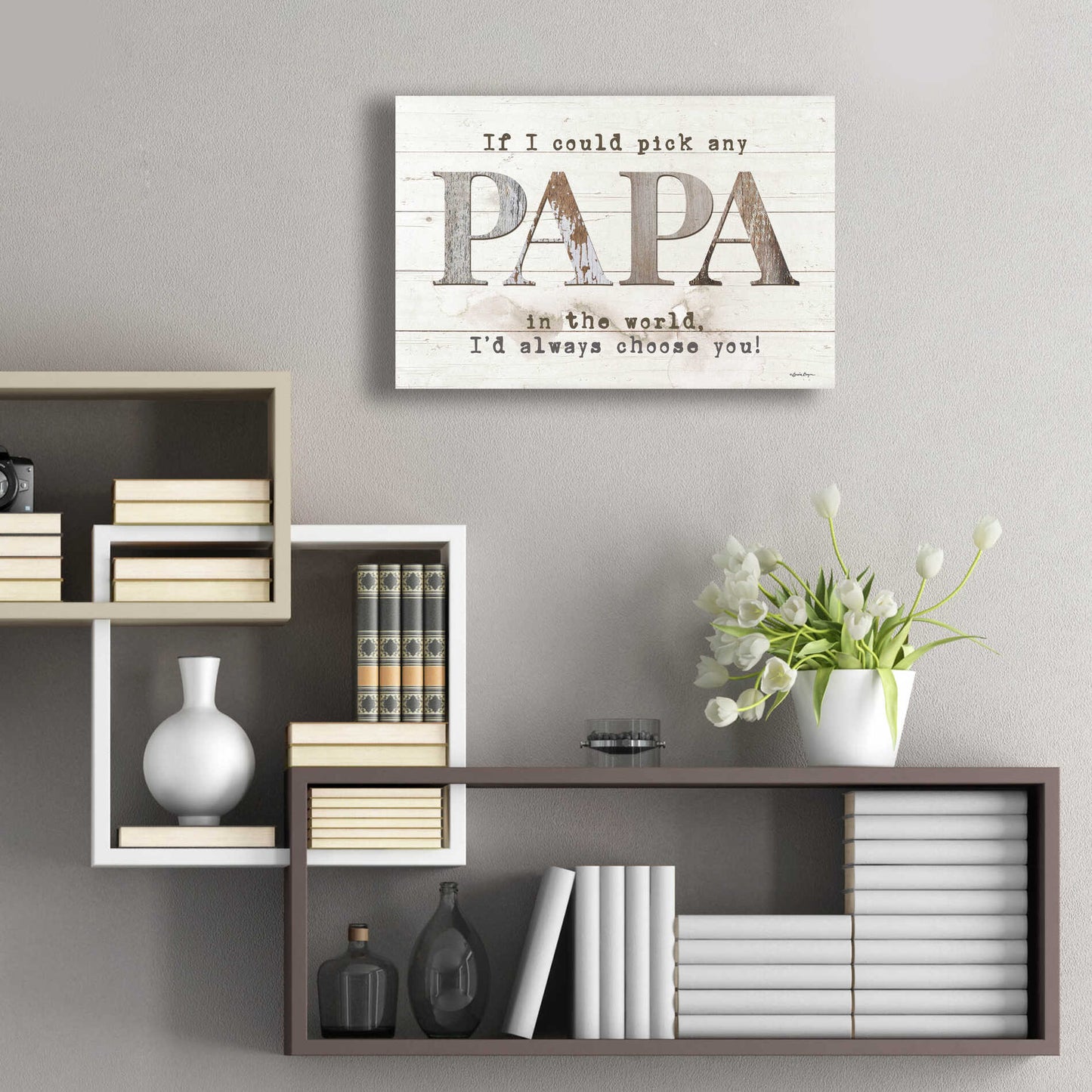 Epic Art 'Papa - I'd Pick You' by Susie Boyer, Acrylic Glass Wall Art,24x16