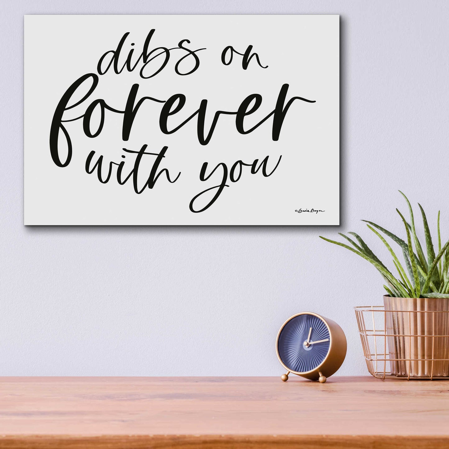 Epic Art 'Dibs on Forever with You' by Susie Boyer, Acrylic Glass Wall Art,16x12