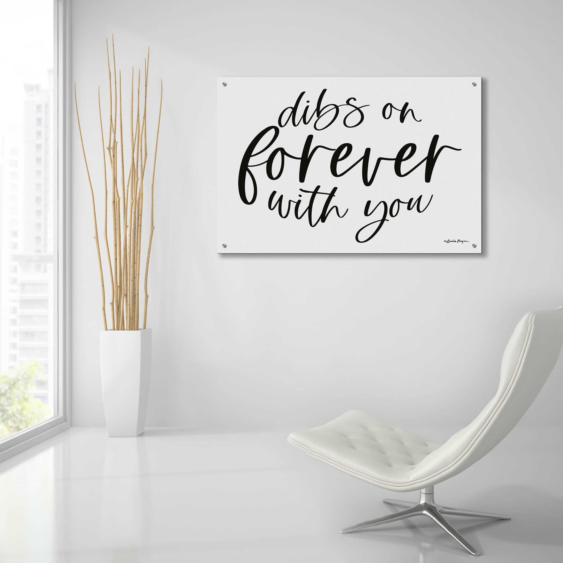 Epic Art 'Dibs on Forever with You' by Susie Boyer, Acrylic Glass Wall Art,36x24