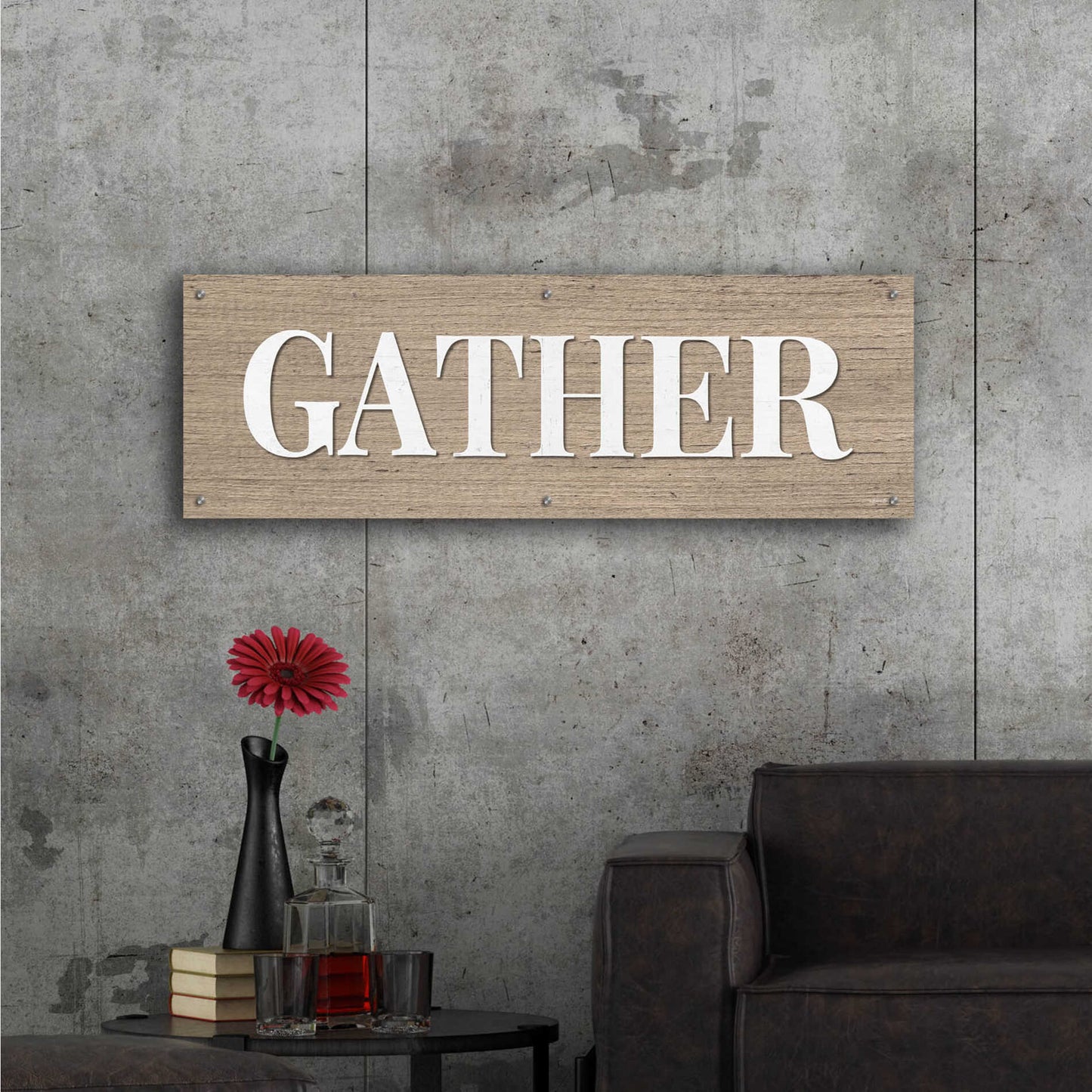 Epic Art 'Gather ' by Susie Boyer, Acrylic Glass Wall Art,48x16