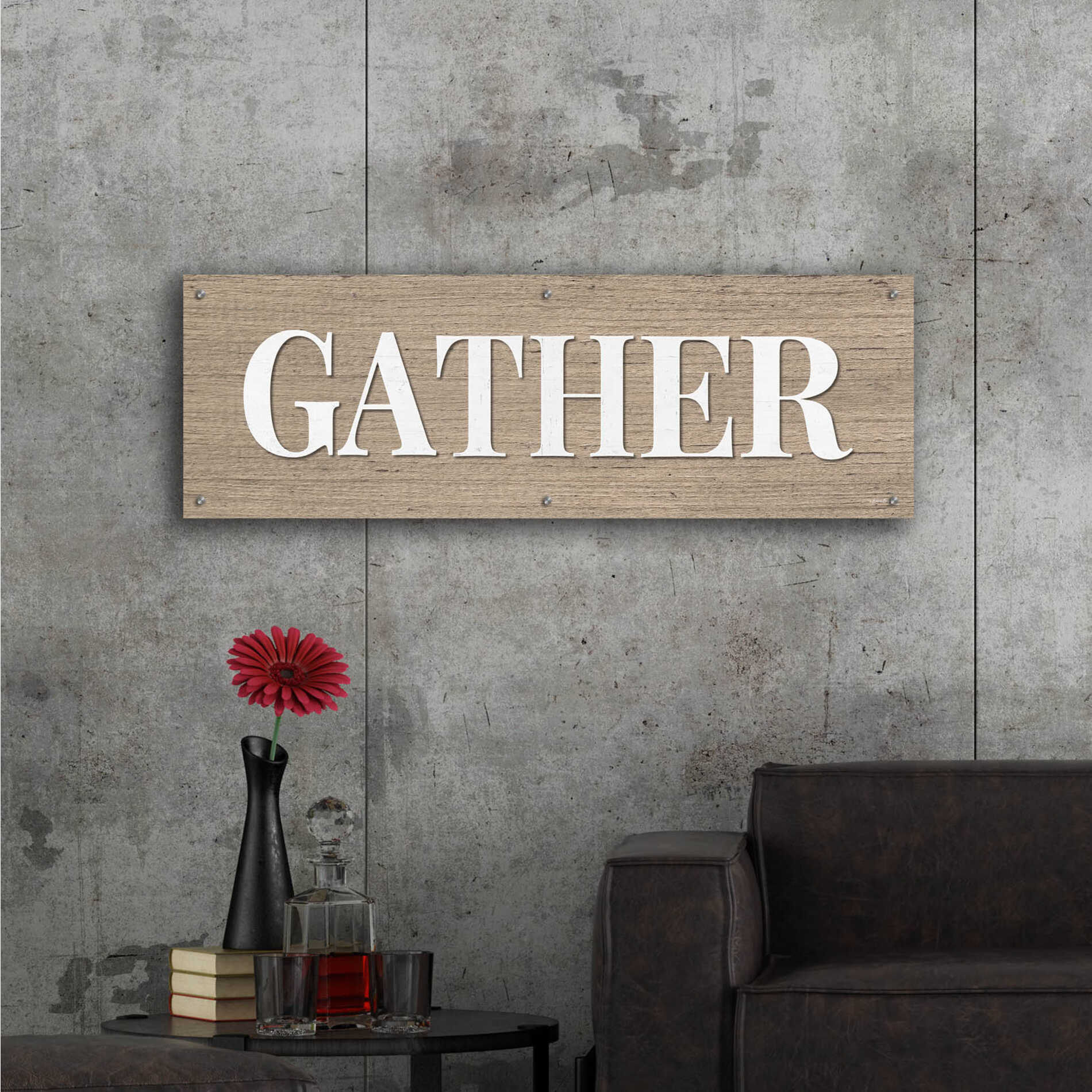 Epic Art 'Gather ' by Susie Boyer, Acrylic Glass Wall Art,48x16