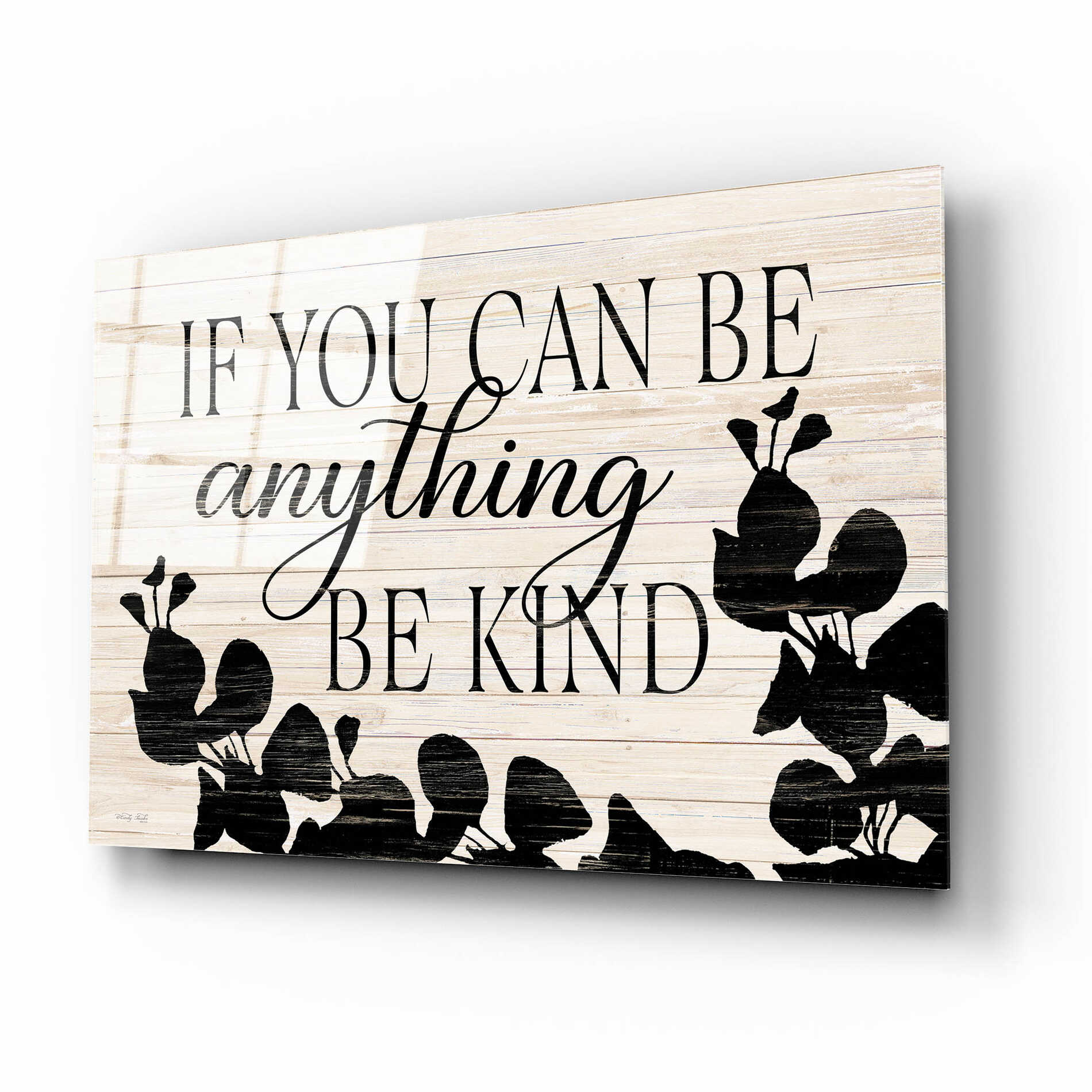 Epic Art 'Be Anything, Be Kind' by Cindy Jacobs, Acrylic Glass Wall Art,16x12