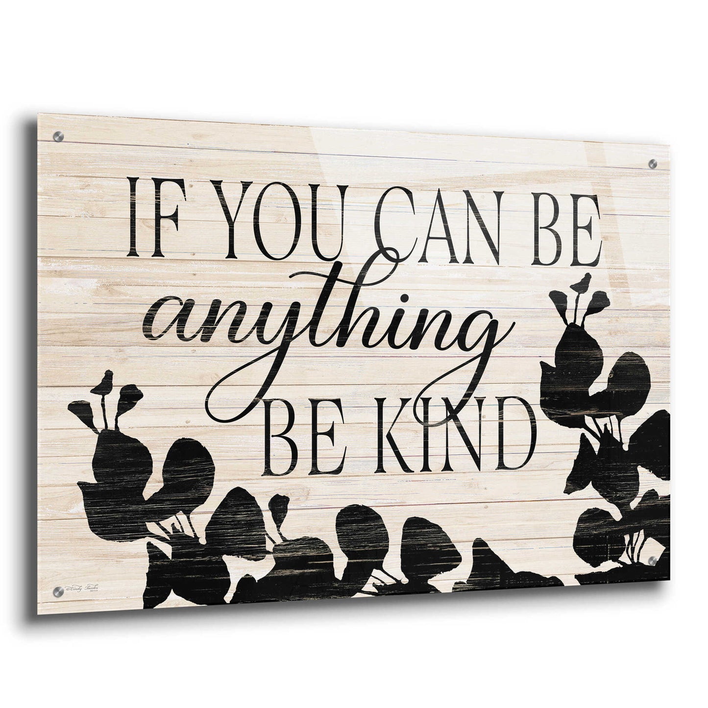 Epic Art 'Be Anything, Be Kind' by Cindy Jacobs, Acrylic Glass Wall Art,36x24