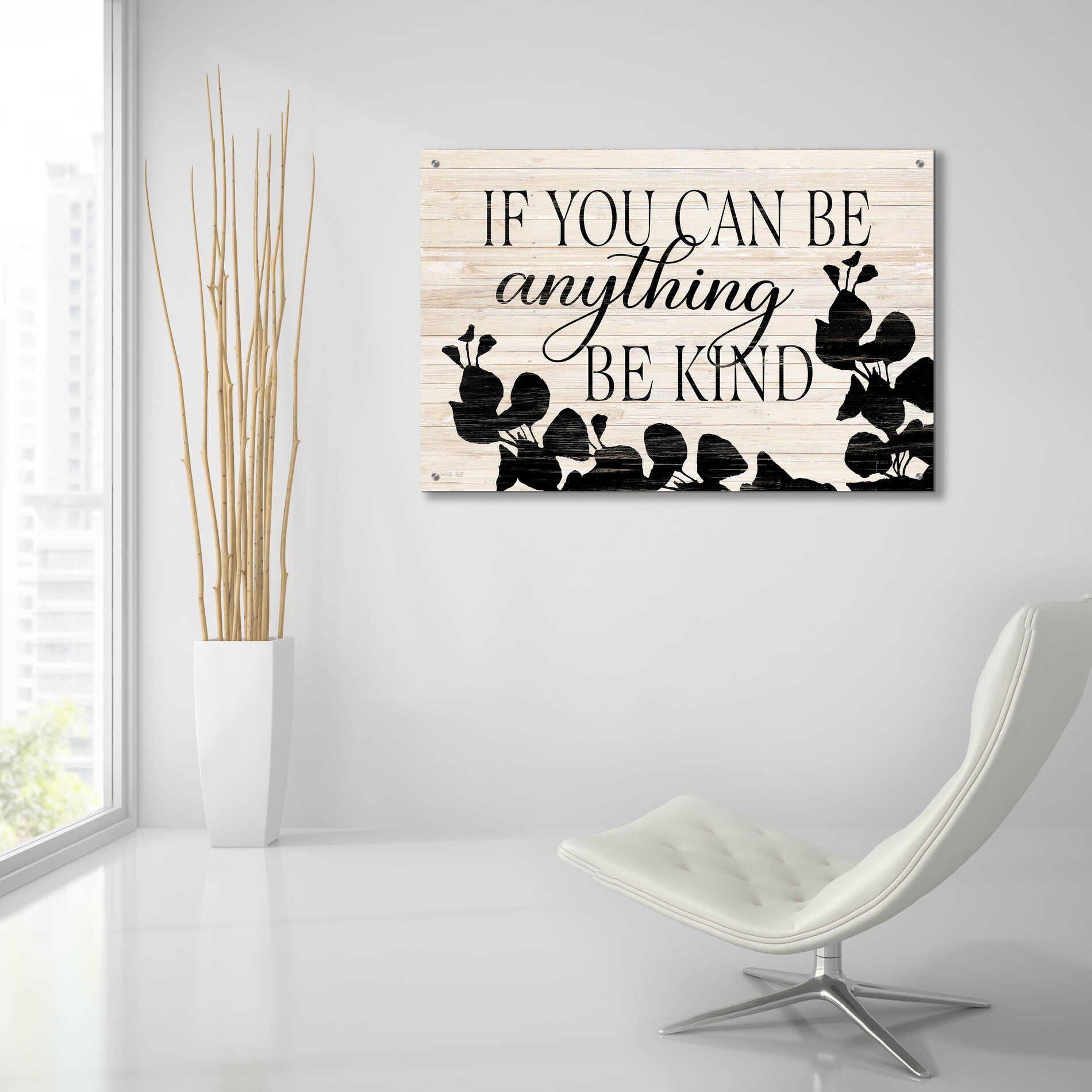 Epic Art 'Be Anything, Be Kind' by Cindy Jacobs, Acrylic Glass Wall Art,36x24