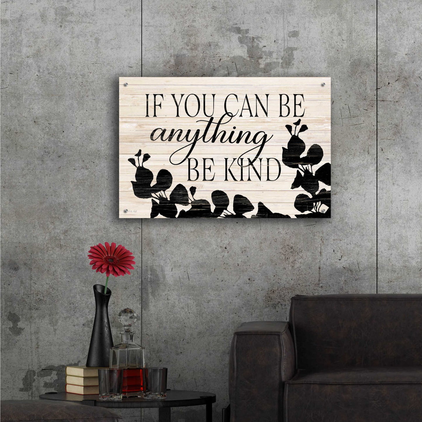 Epic Art 'Be Anything, Be Kind' by Cindy Jacobs, Acrylic Glass Wall Art,36x24