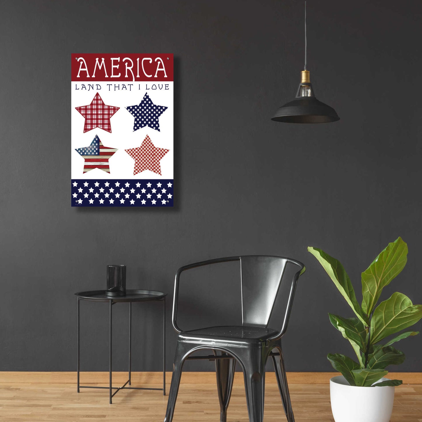 Epic Art 'Stars of America' by Cindy Jacobs, Acrylic Glass Wall Art,24x36