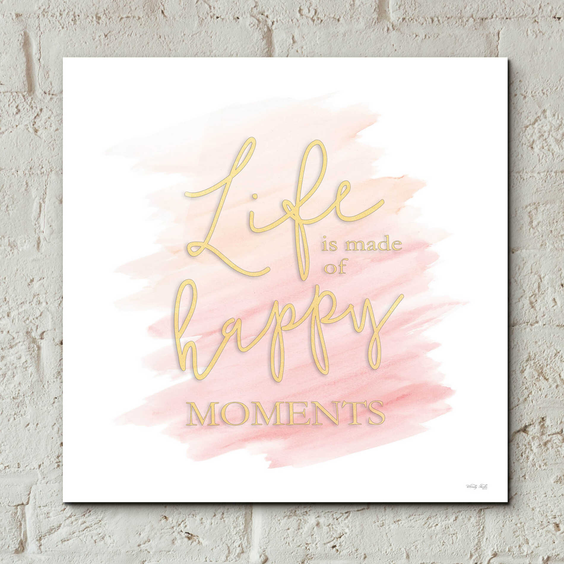 Epic Art 'Happy Moments' by Cindy Jacobs, Acrylic Glass Wall Art,12x12