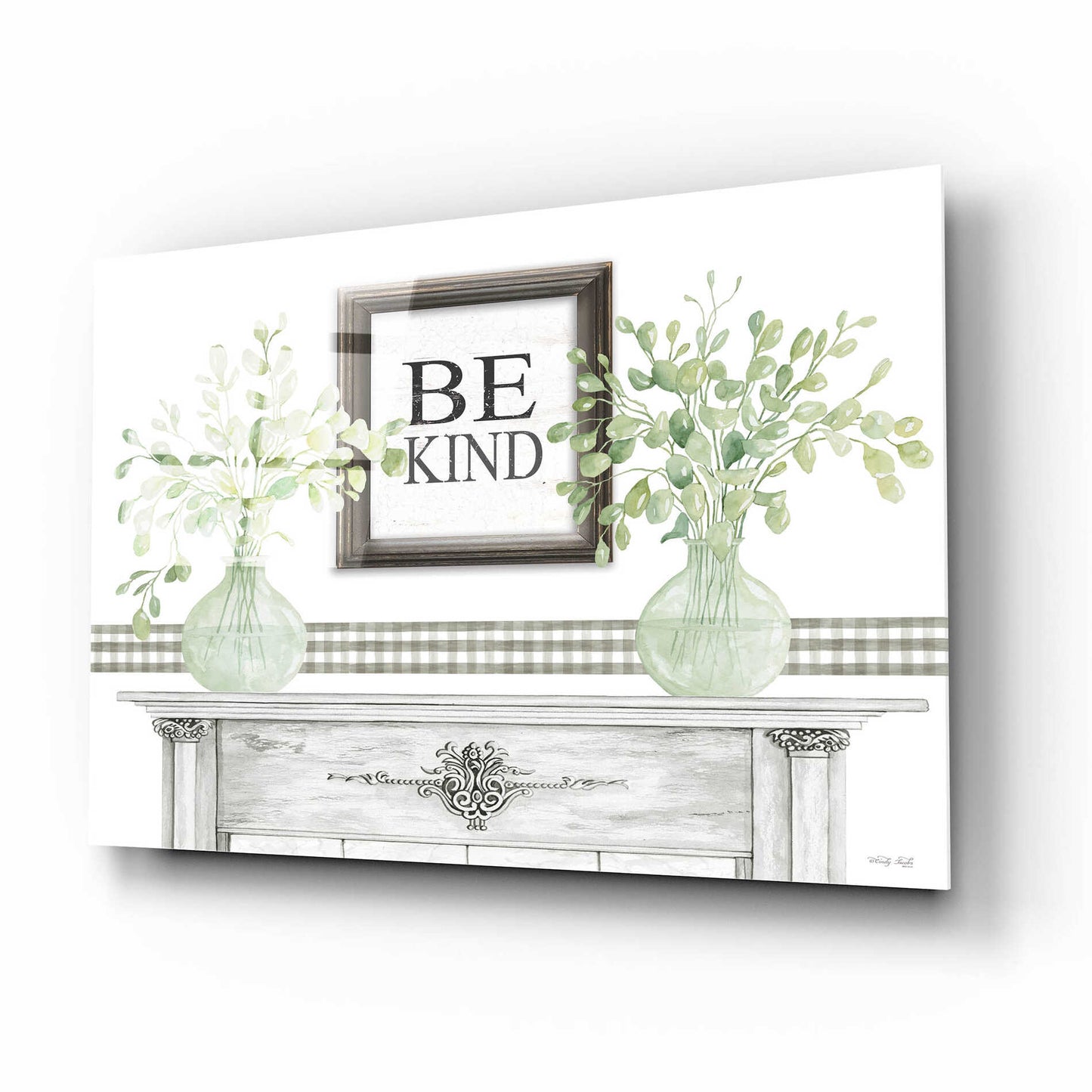 Epic Art 'Be Kind Table' by Cindy Jacobs, Acrylic Glass Wall Art,16x12