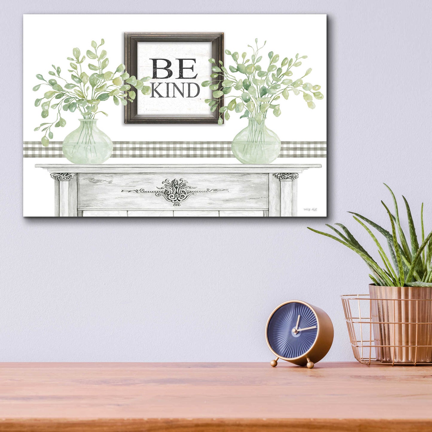 Epic Art 'Be Kind Table' by Cindy Jacobs, Acrylic Glass Wall Art,16x12