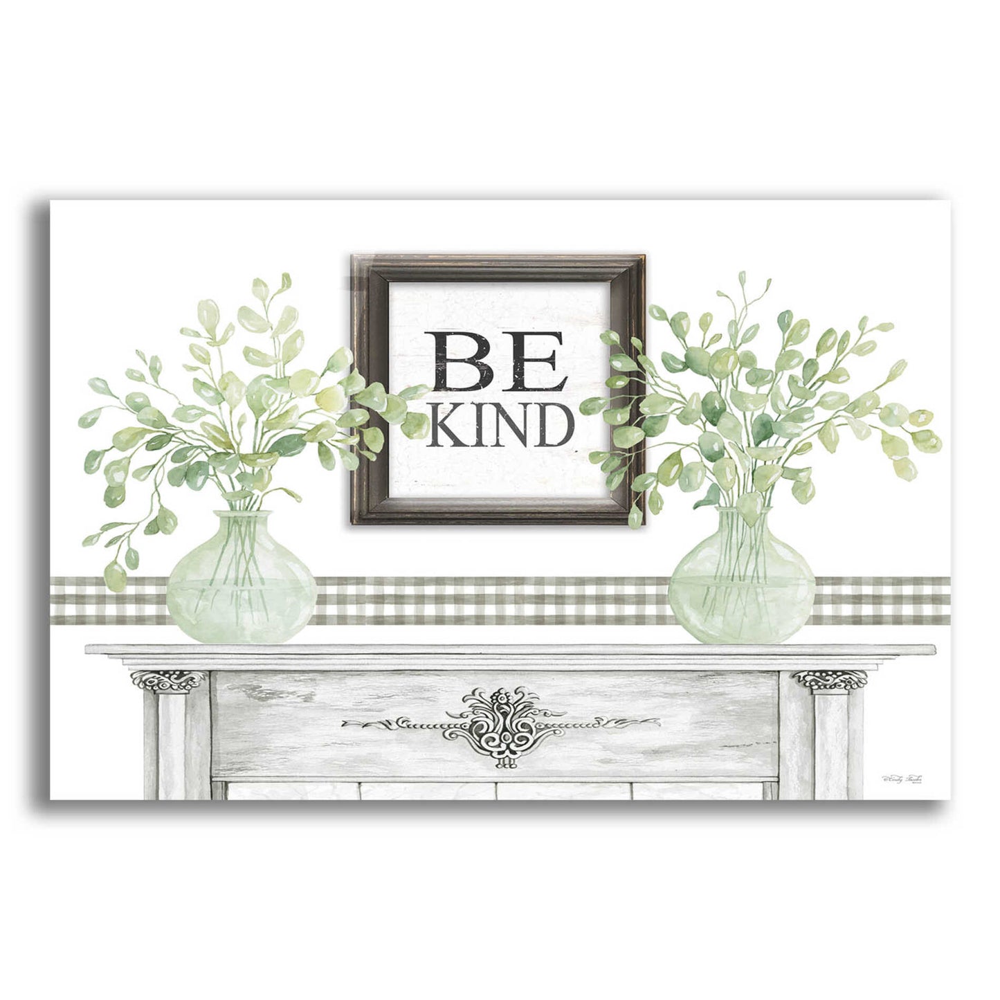 Epic Art 'Be Kind Table' by Cindy Jacobs, Acrylic Glass Wall Art,16x12