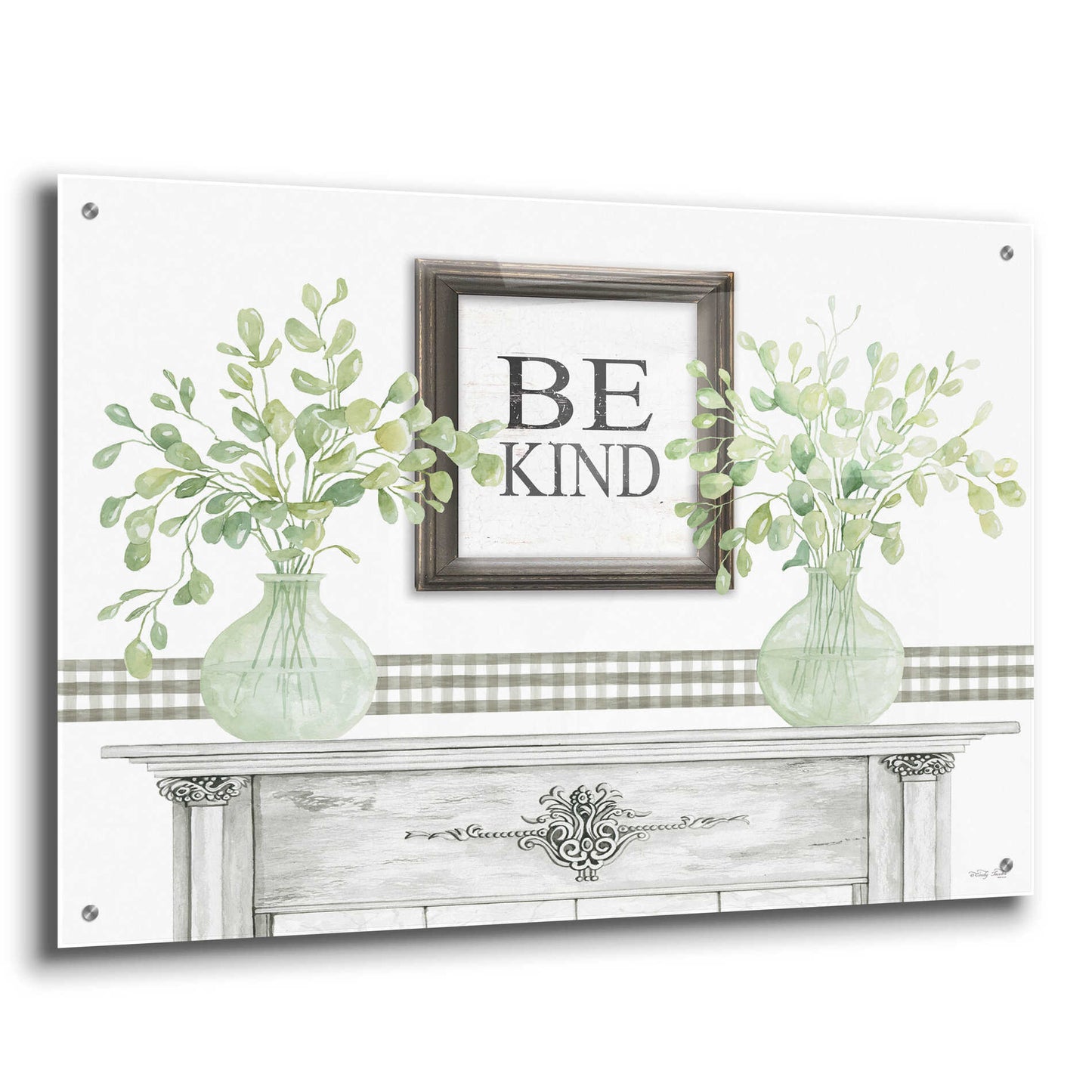 Epic Art 'Be Kind Table' by Cindy Jacobs, Acrylic Glass Wall Art,36x24