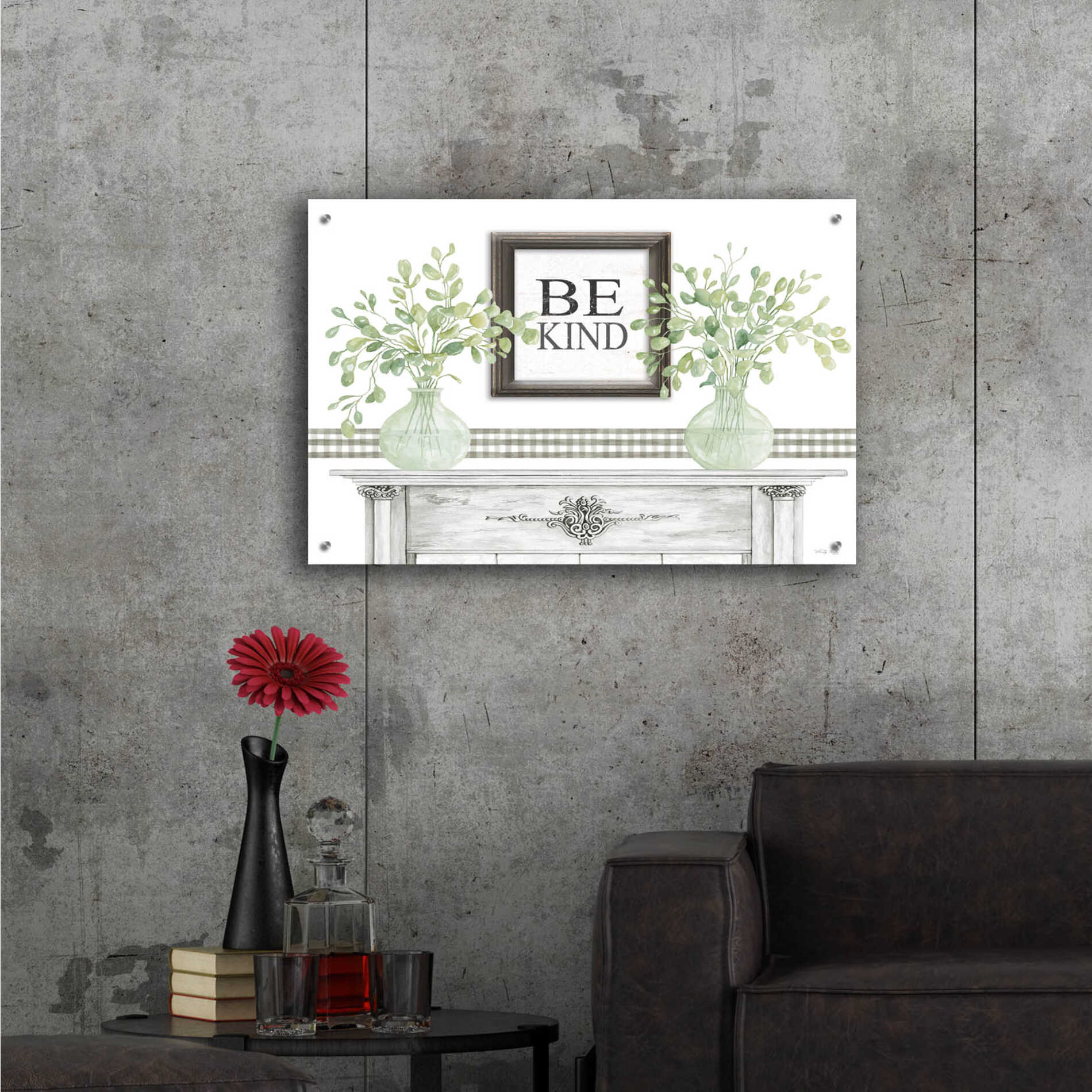 Epic Art 'Be Kind Table' by Cindy Jacobs, Acrylic Glass Wall Art,36x24