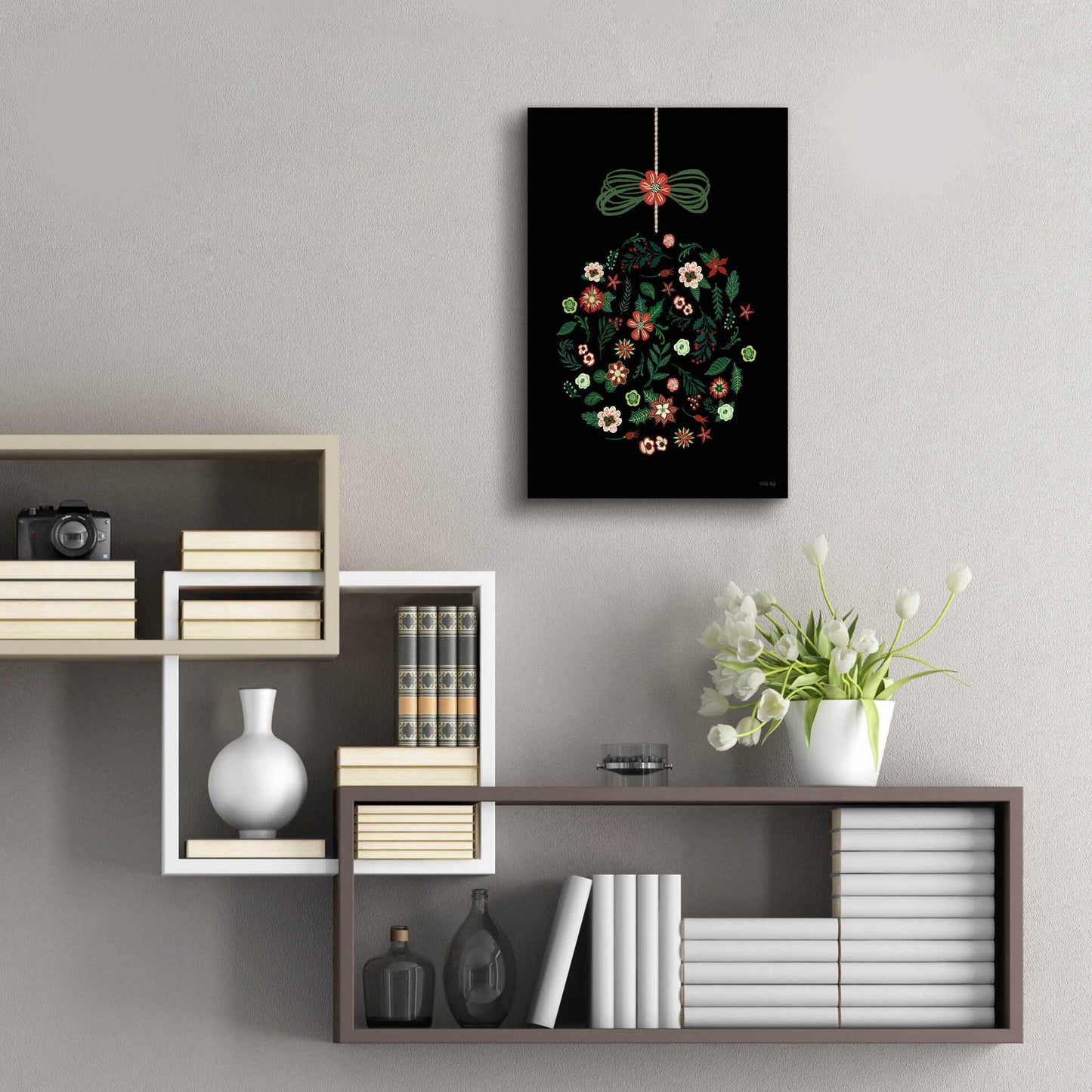 Epic Art 'Christmas Ornament I' by Cindy Jacobs, Acrylic Glass Wall Art,16x24
