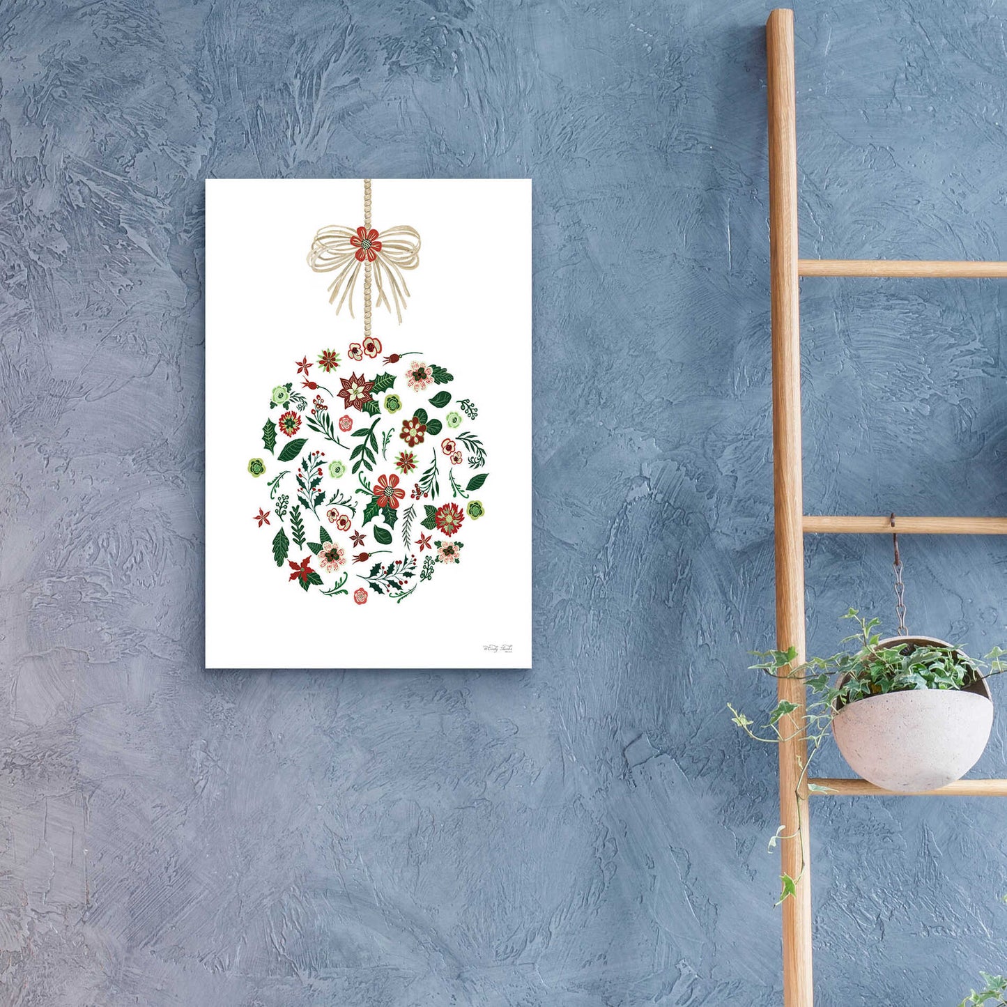Epic Art 'Christmas Ornament II' by Cindy Jacobs, Acrylic Glass Wall Art,16x24