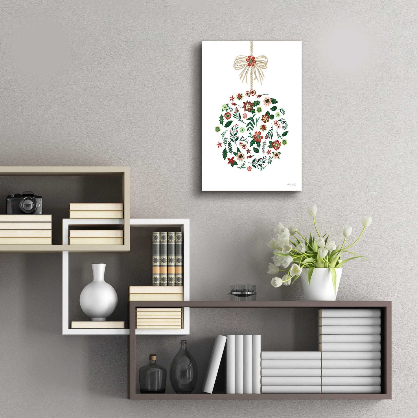 Epic Art 'Christmas Ornament II' by Cindy Jacobs, Acrylic Glass Wall Art,16x24